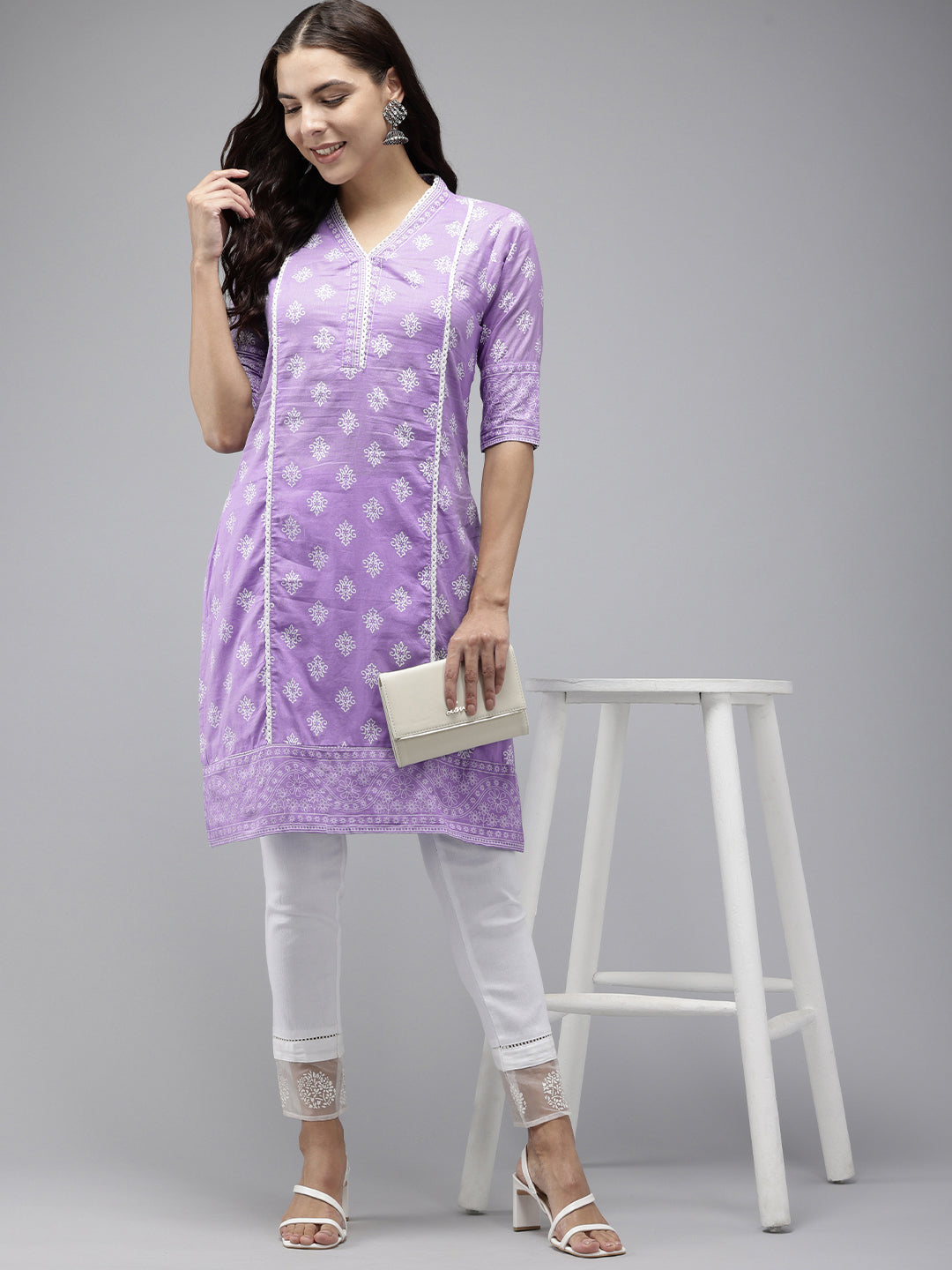 Vedic Women Printed Straight Kurta