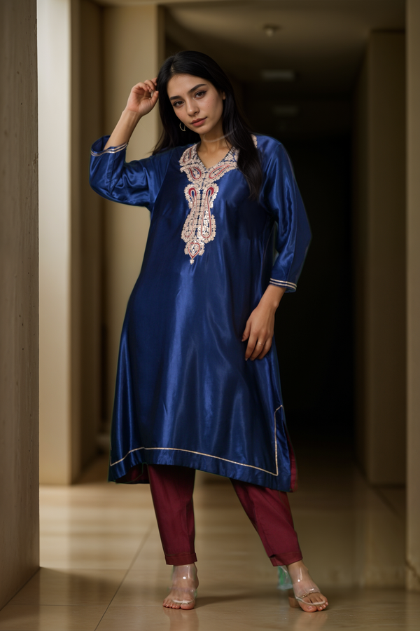 Elegant ethnic (2pcs set Navy)