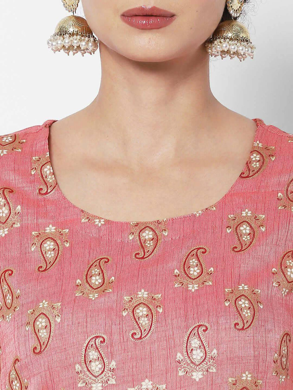 Vedic Paisley Printed Pure Cotton Kurta With Trousers - Vedic Apparel Private Limited