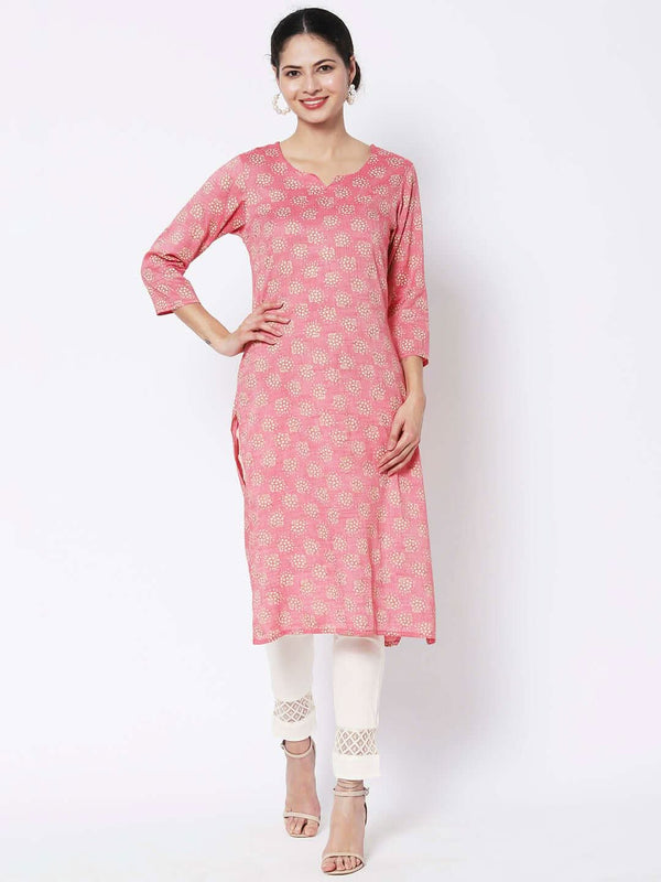 Vedic Women Cotton Floral Printed Kurta