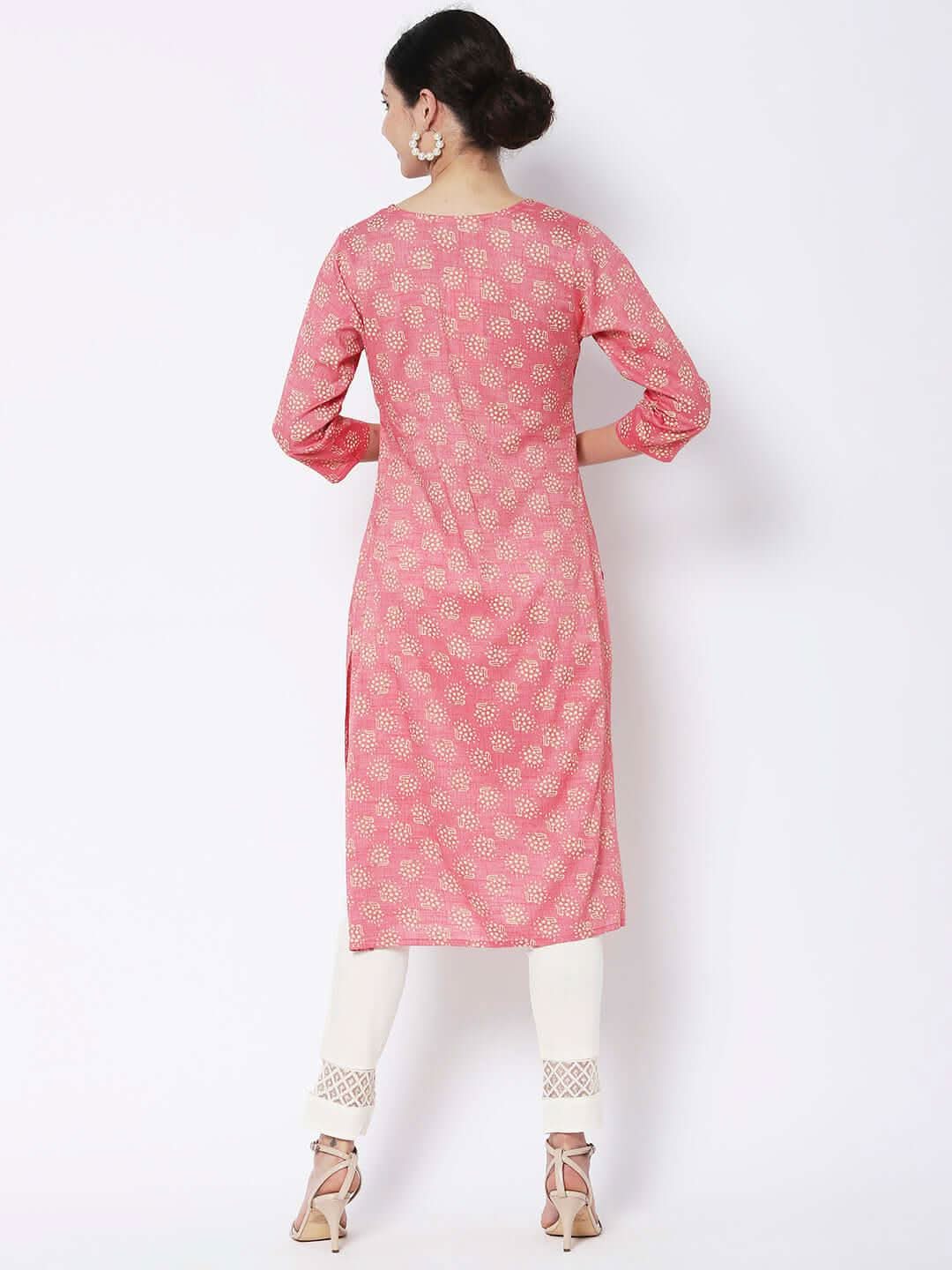 Vedic Women Cotton Floral Printed Kurta - Vedic Apparel Private Limited