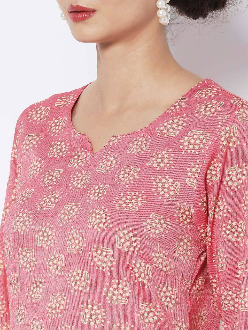Vedic Women Cotton Floral Printed Kurta - Vedic Apparel Private Limited