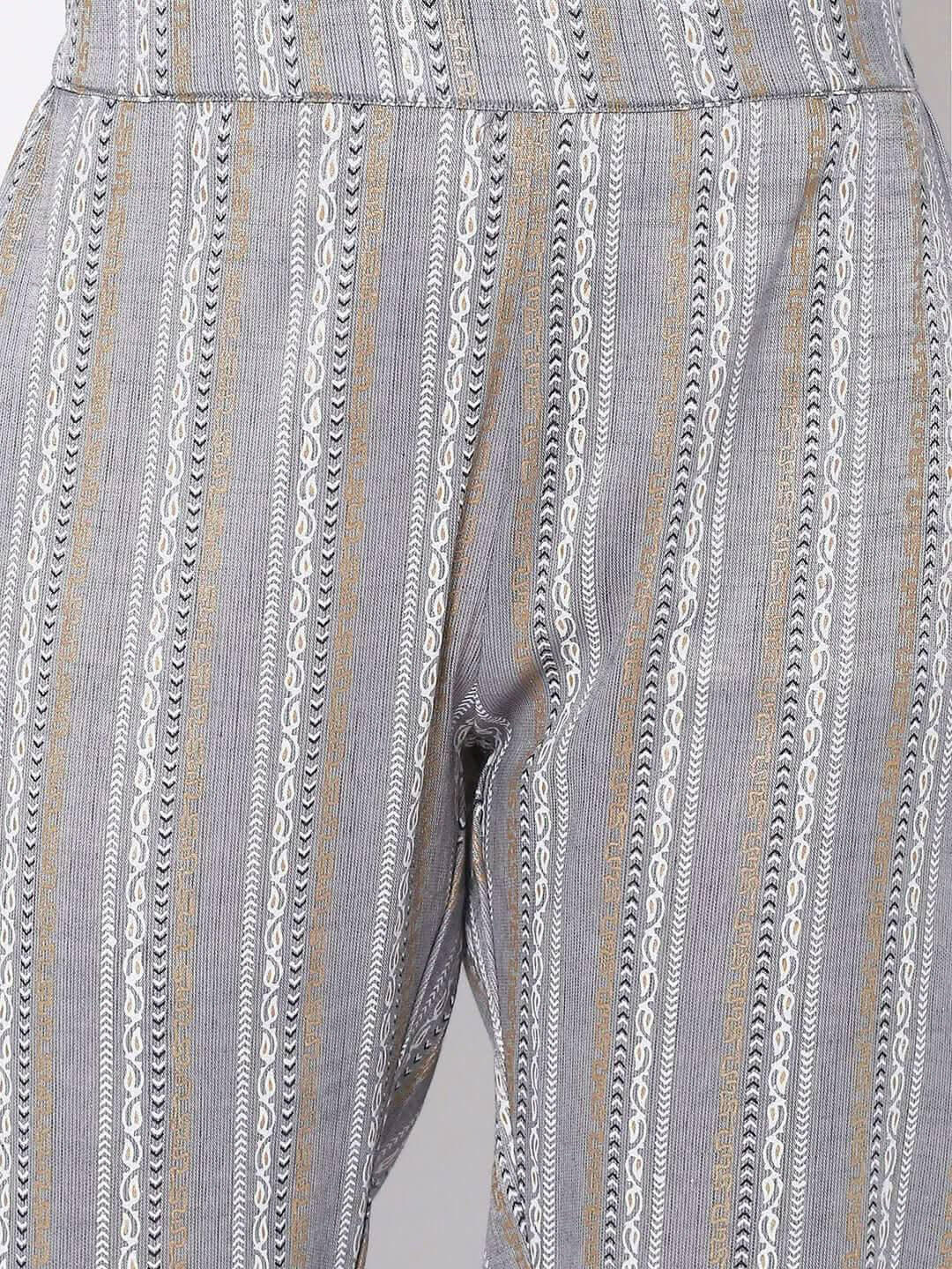 Vedic Ethnic Motif Printed Pure Cotton Kurta With Trousers - Vedic Apparel Private Limited