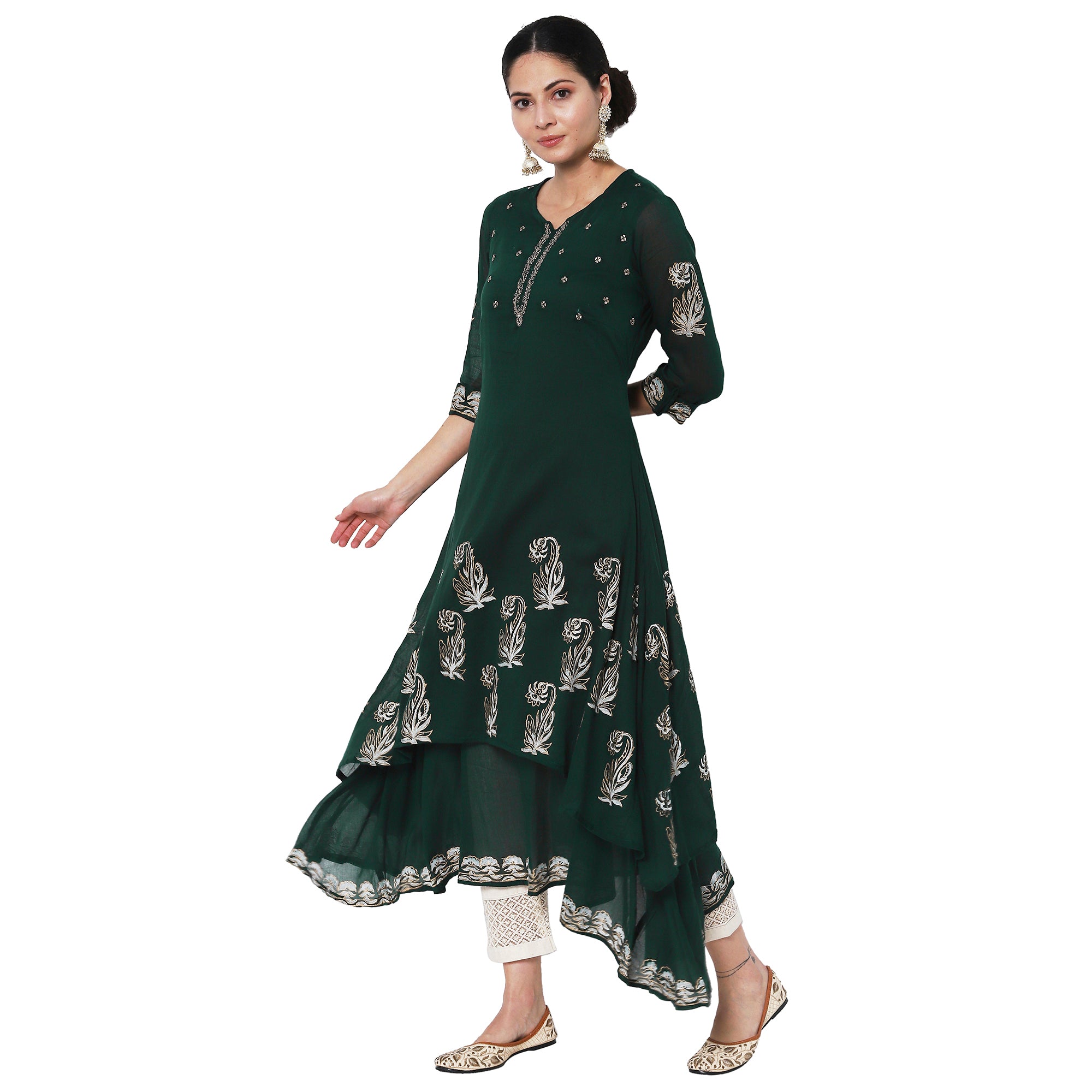 Vedic Embroidered A-Line Kurta