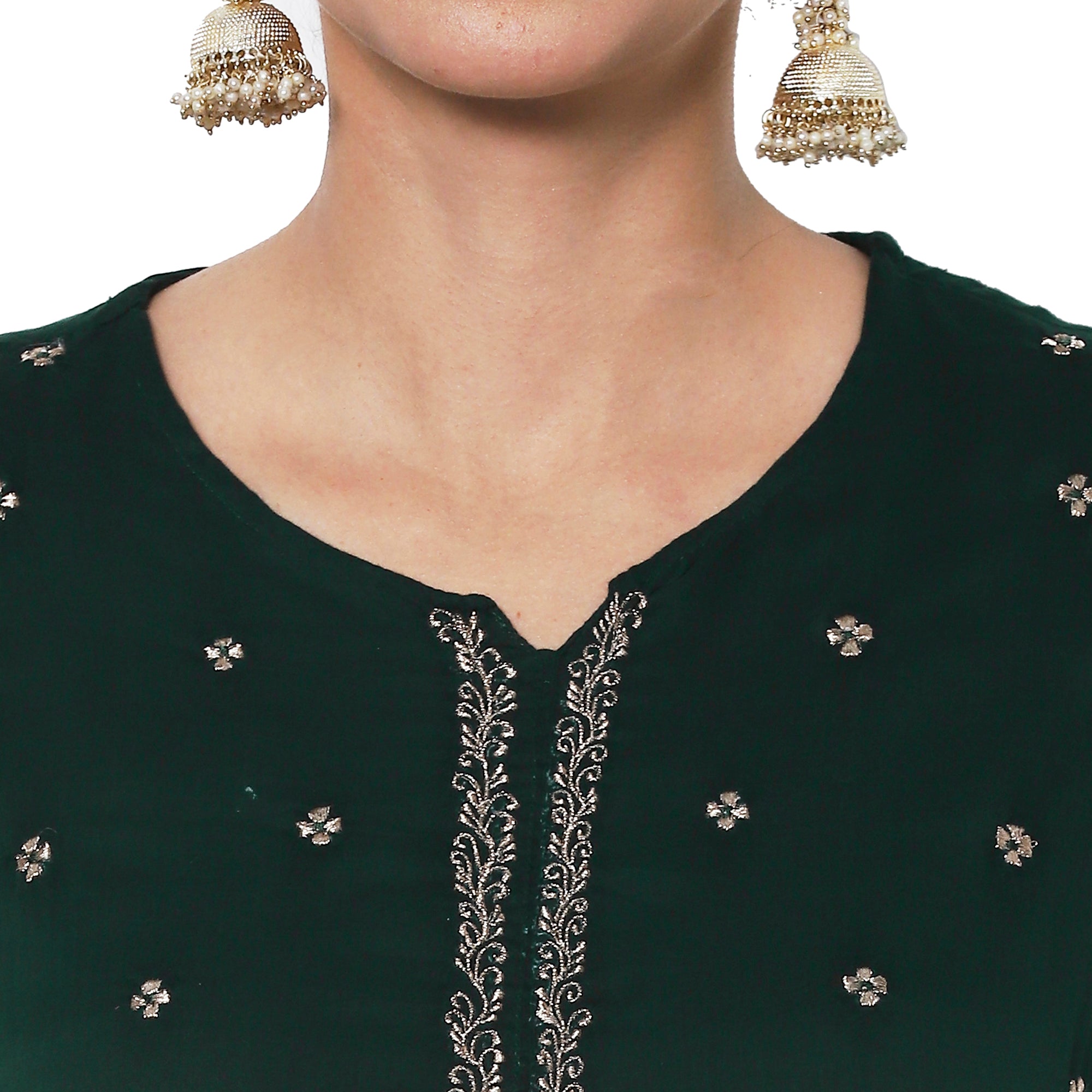 Vedic Embroidered A-Line Kurta