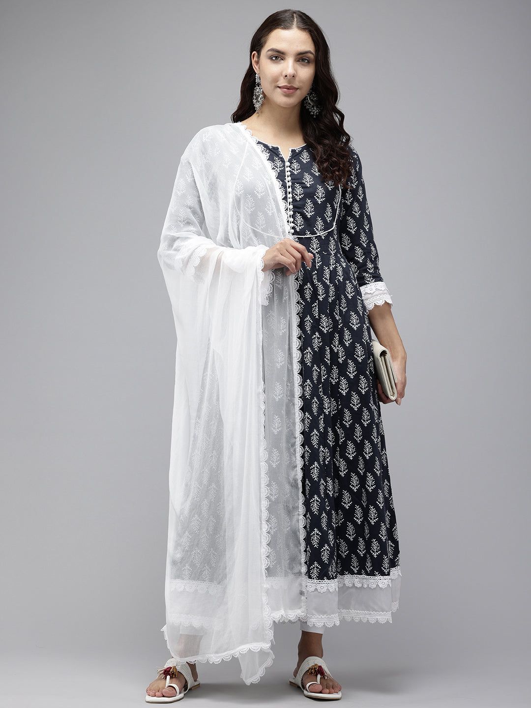 Vedic Anarkali Kurta Pant Dupatta