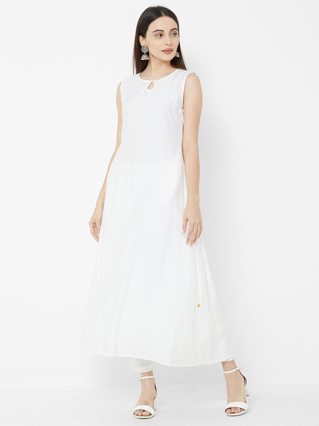 Vedic apparel premium white gown. - Vedic Apparel Private Limited