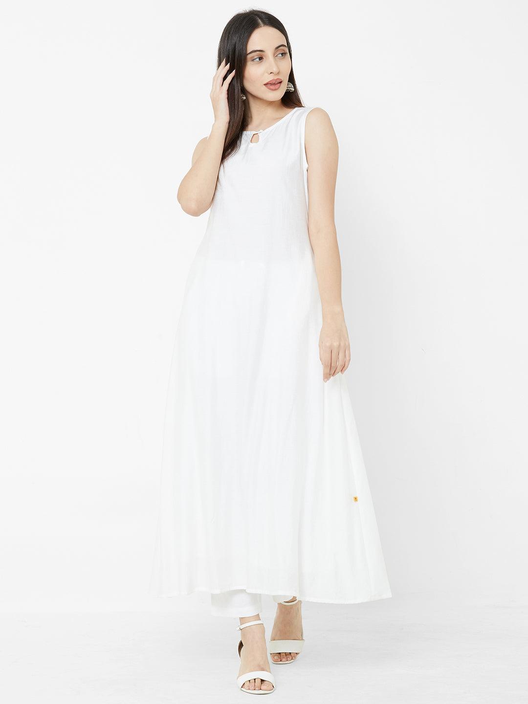 Vedic apparel premium white gown. - Vedic Apparel Private Limited