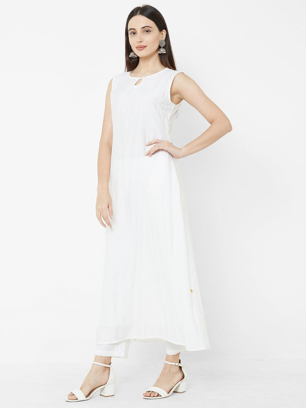 Vedic apparel premium white gown. - Vedic Apparel Private Limited