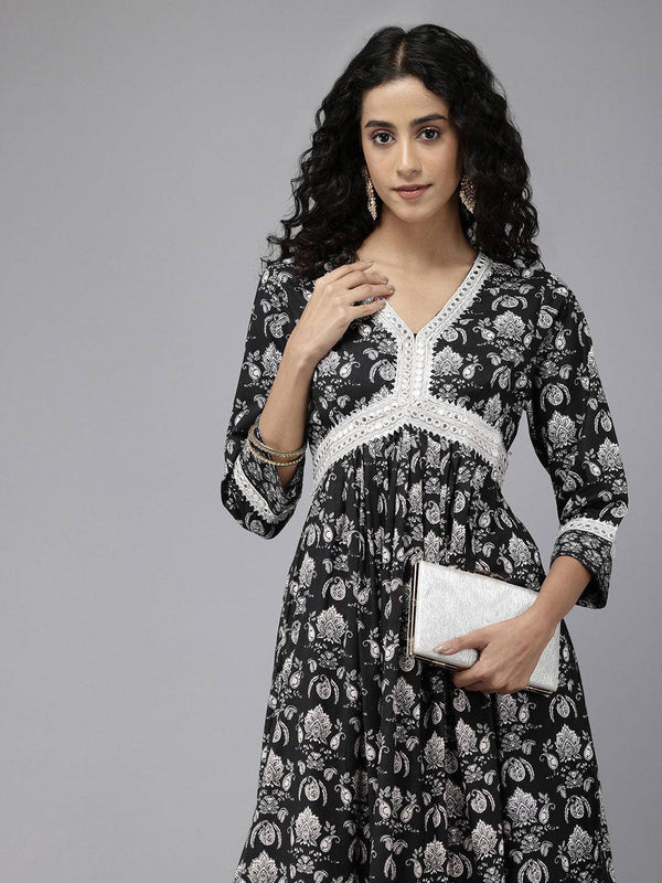 Vedic Women Alia Cut Printed Gown