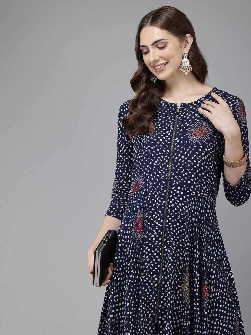 Vedic Women All Over Print  Gown - Vedic Apparel Private Limited