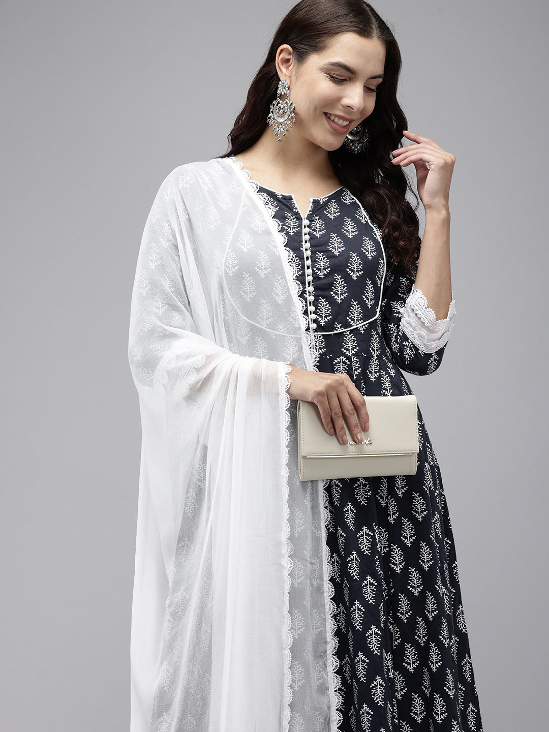 Vedic Anarkali Kurta Pant Dupatta