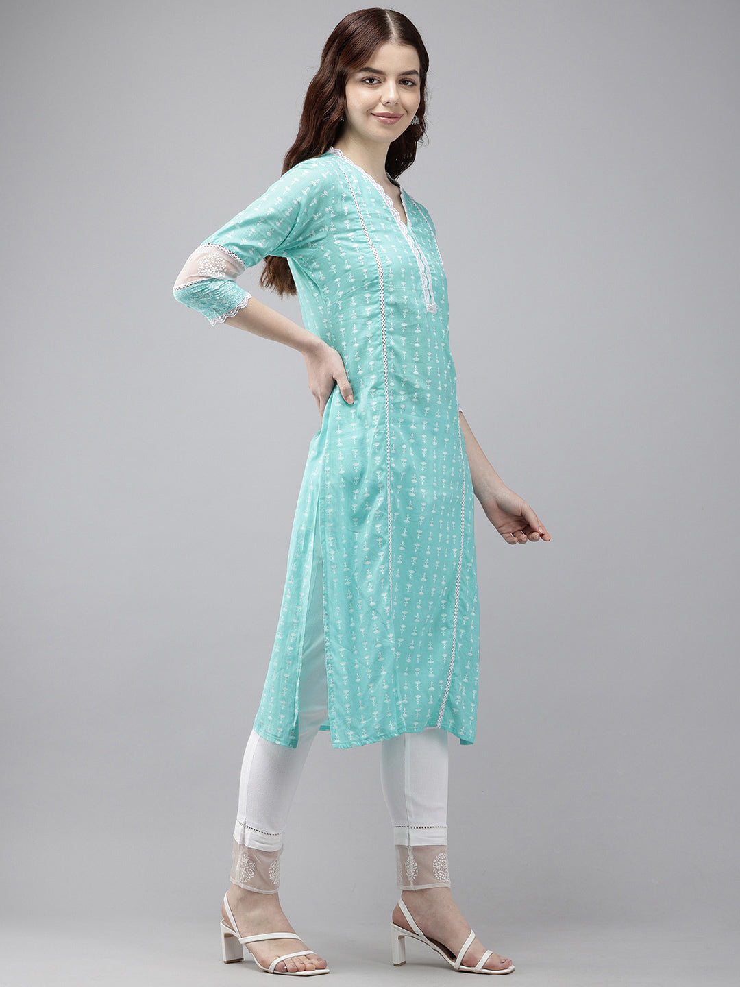 Vedic Women Printed Straight Kurta