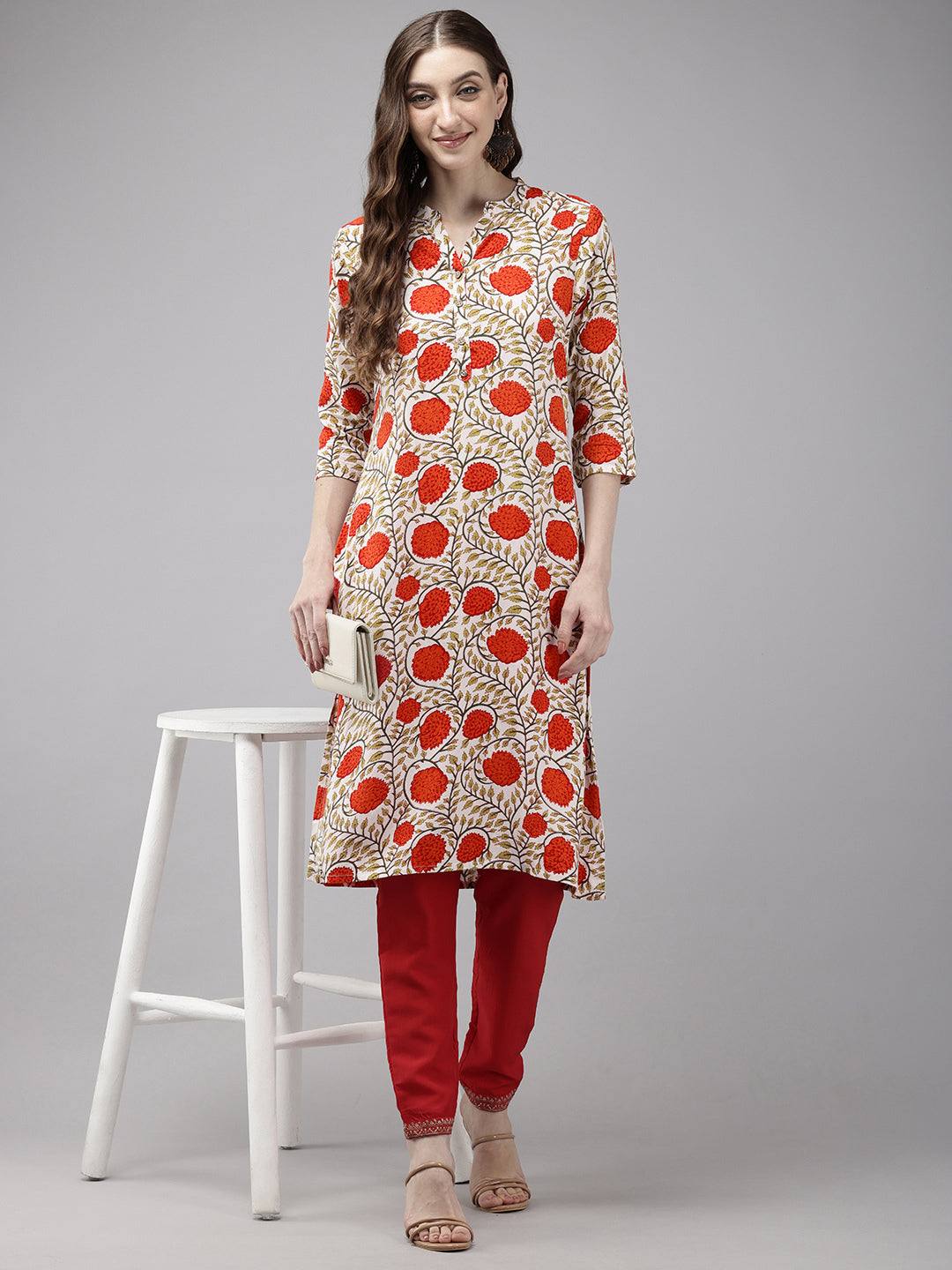 Vedic Women Printed Straight Kurta