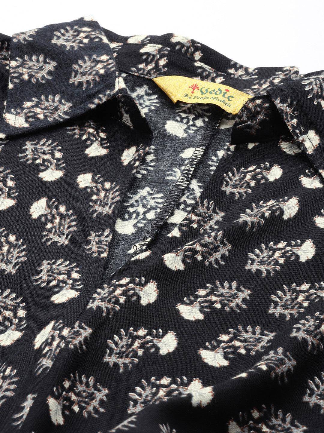 Vedic Women All Over Printed Double Layer Gown - Vedic Apparel Private Limited