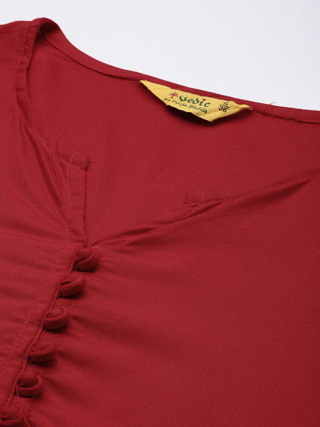 Vedic Women Embroidered Straight Kurta Pant Dupatta - Vedic Apparel Private Limited