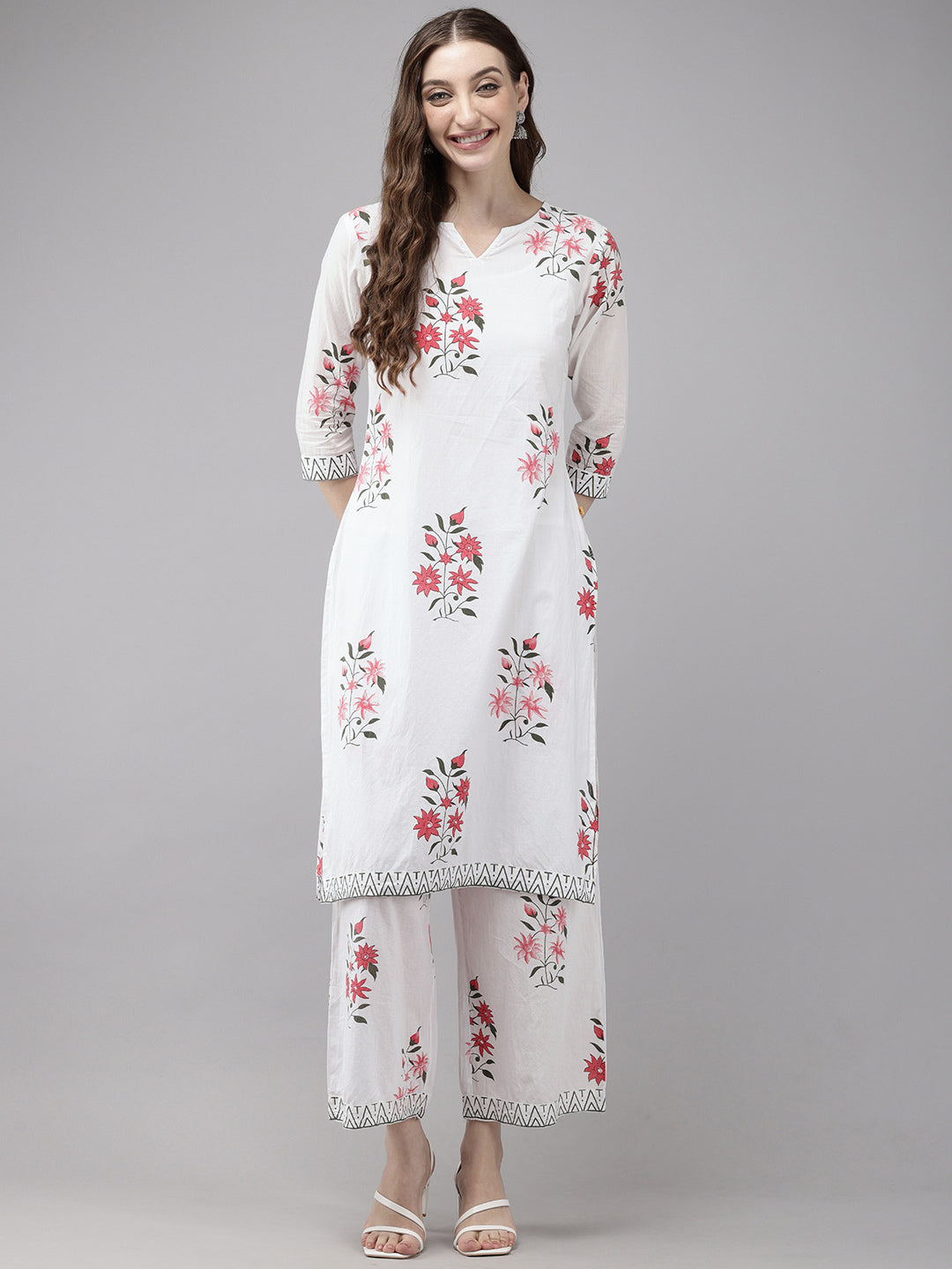 Vedic Women Straight Medium Kurta Plazoo