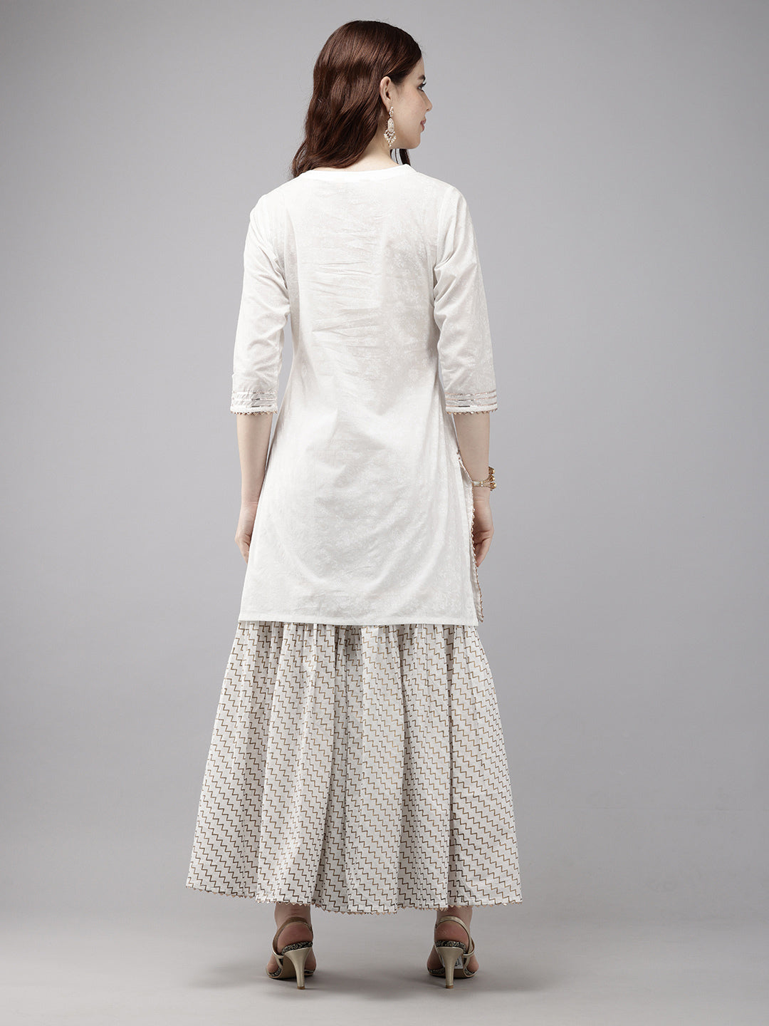 Vedic Women Printed Kurta Sharara