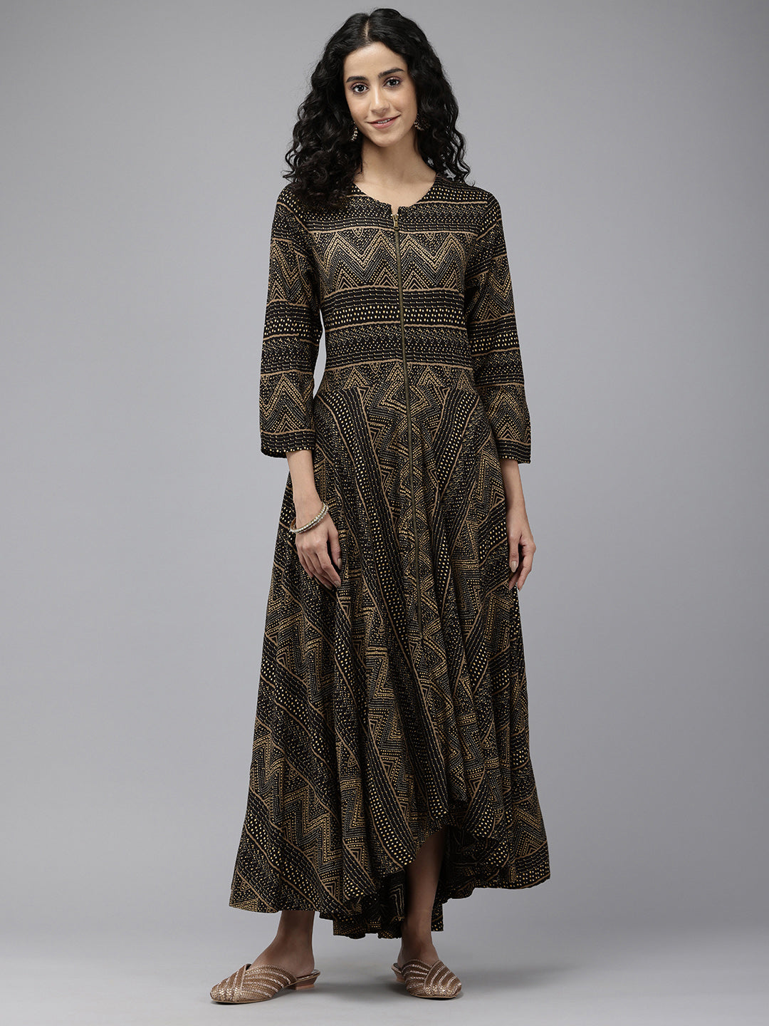 Vedic Women All Over Print  Gown