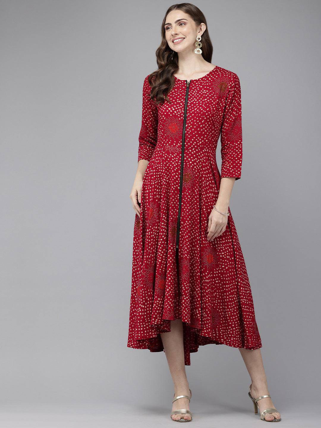 Vedic Women All Over Print Gown - Vedic Apparel Private Limited