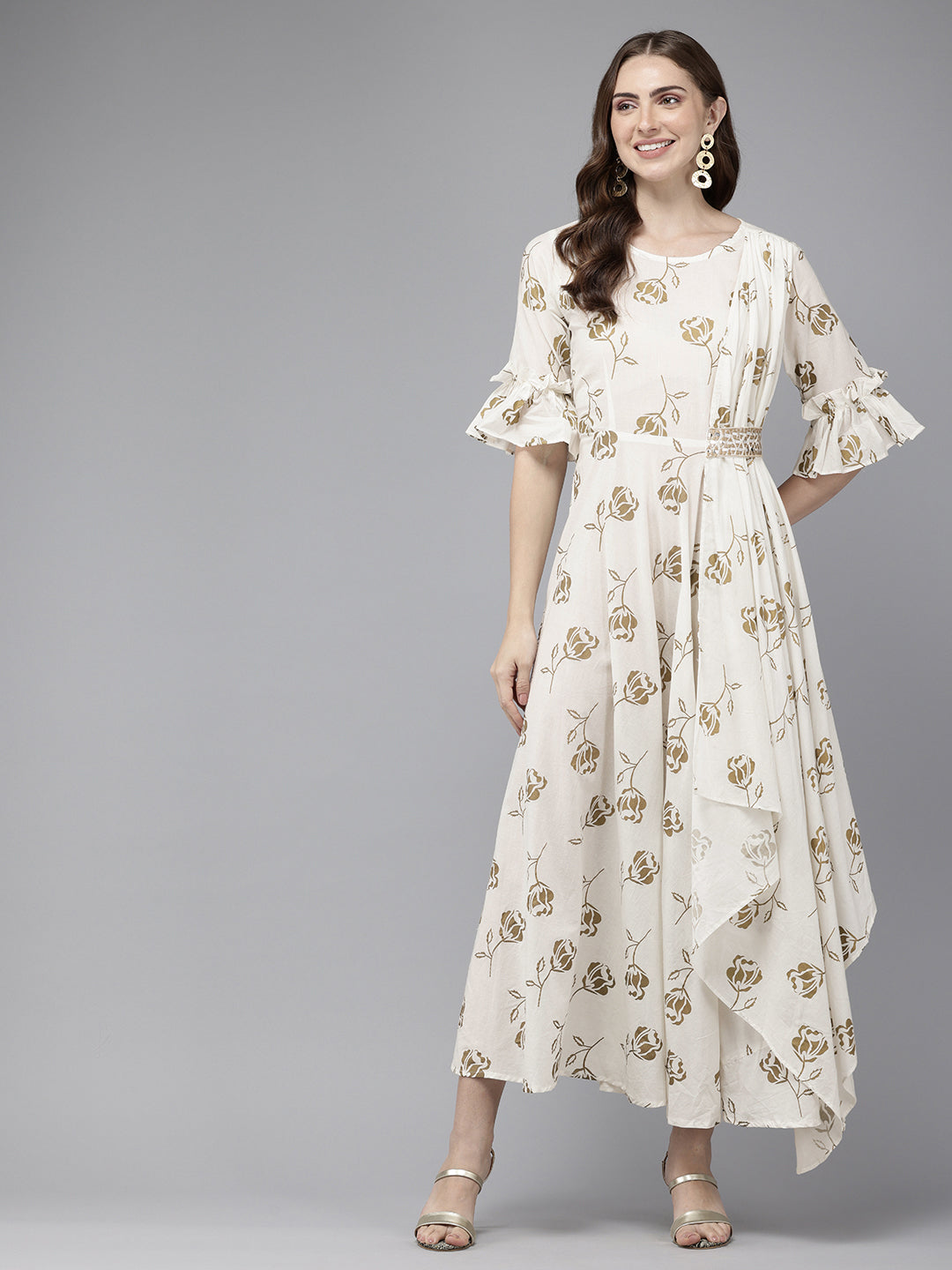 Vedic Women All Over Print  Anarkali Dress