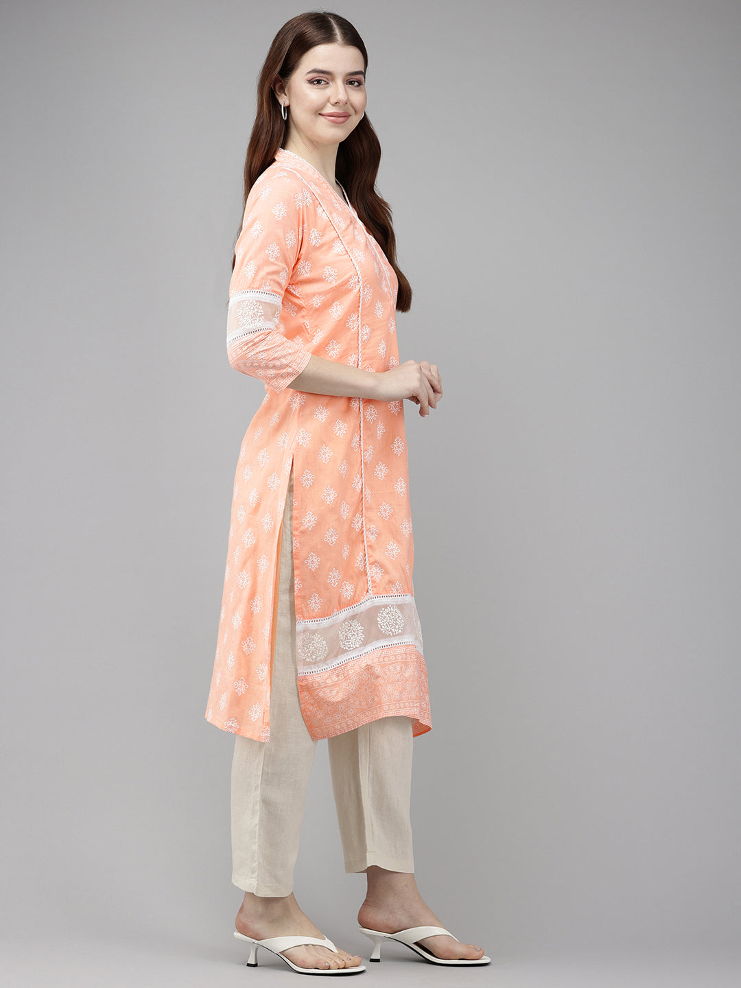 Vedic Women Printed Straight Kurta