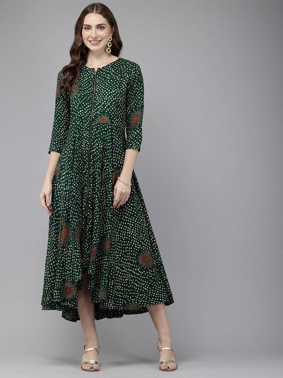 Vedic Women All Over Print  Gown - Vedic Apparel Private Limited