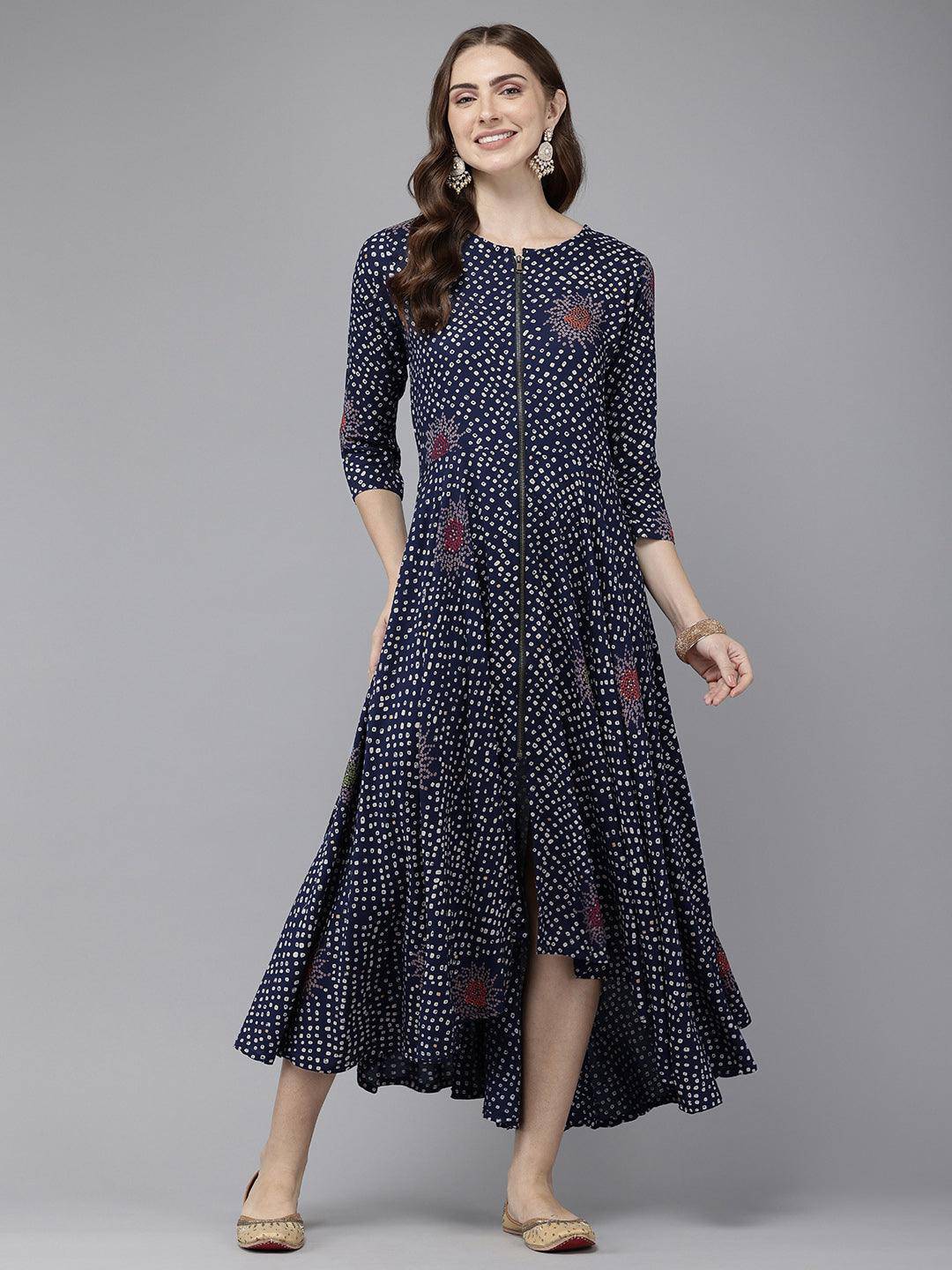 Vedic Women All Over Print  Gown - Vedic Apparel Private Limited