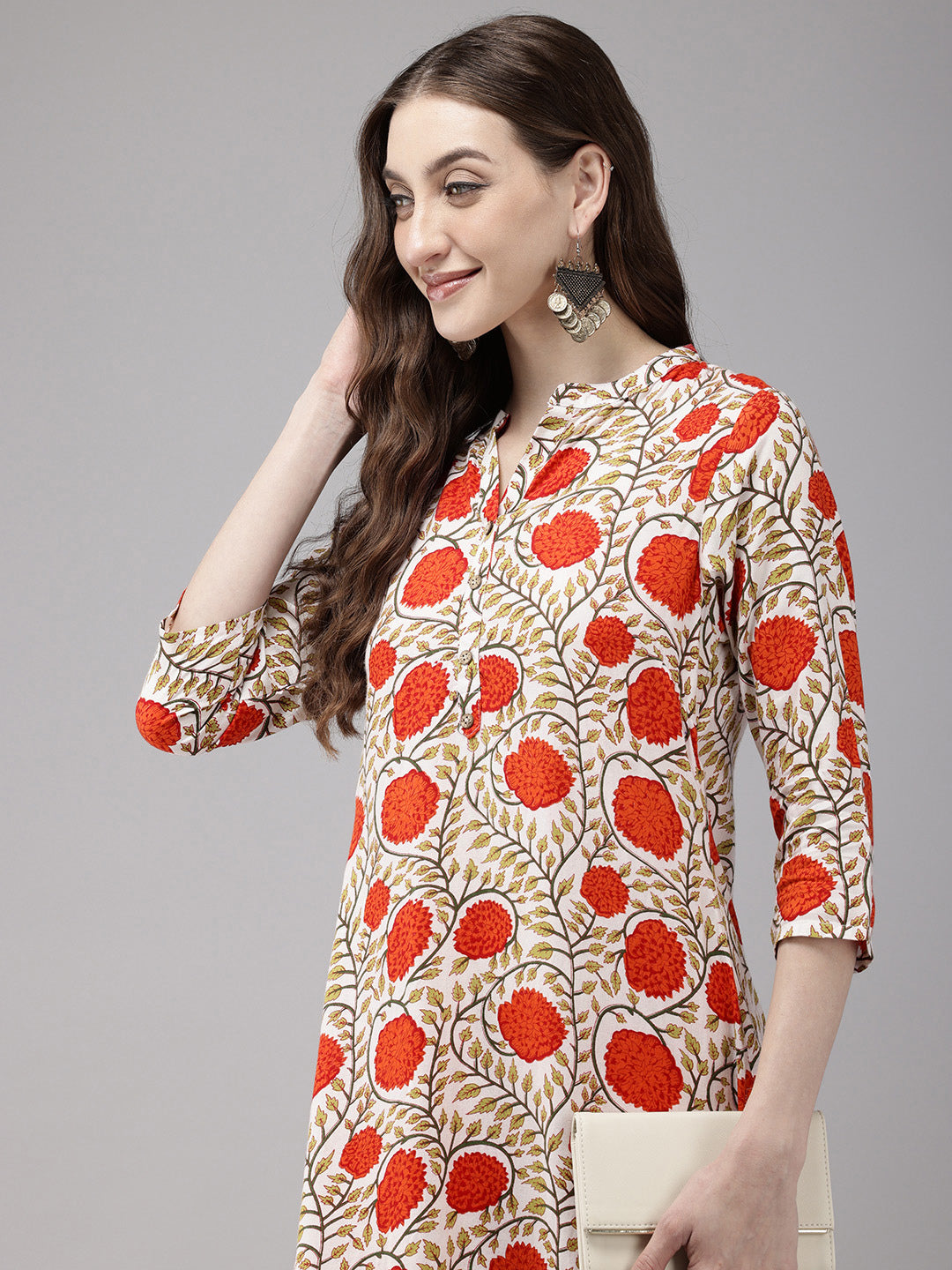 Vedic Women Printed Straight Kurta