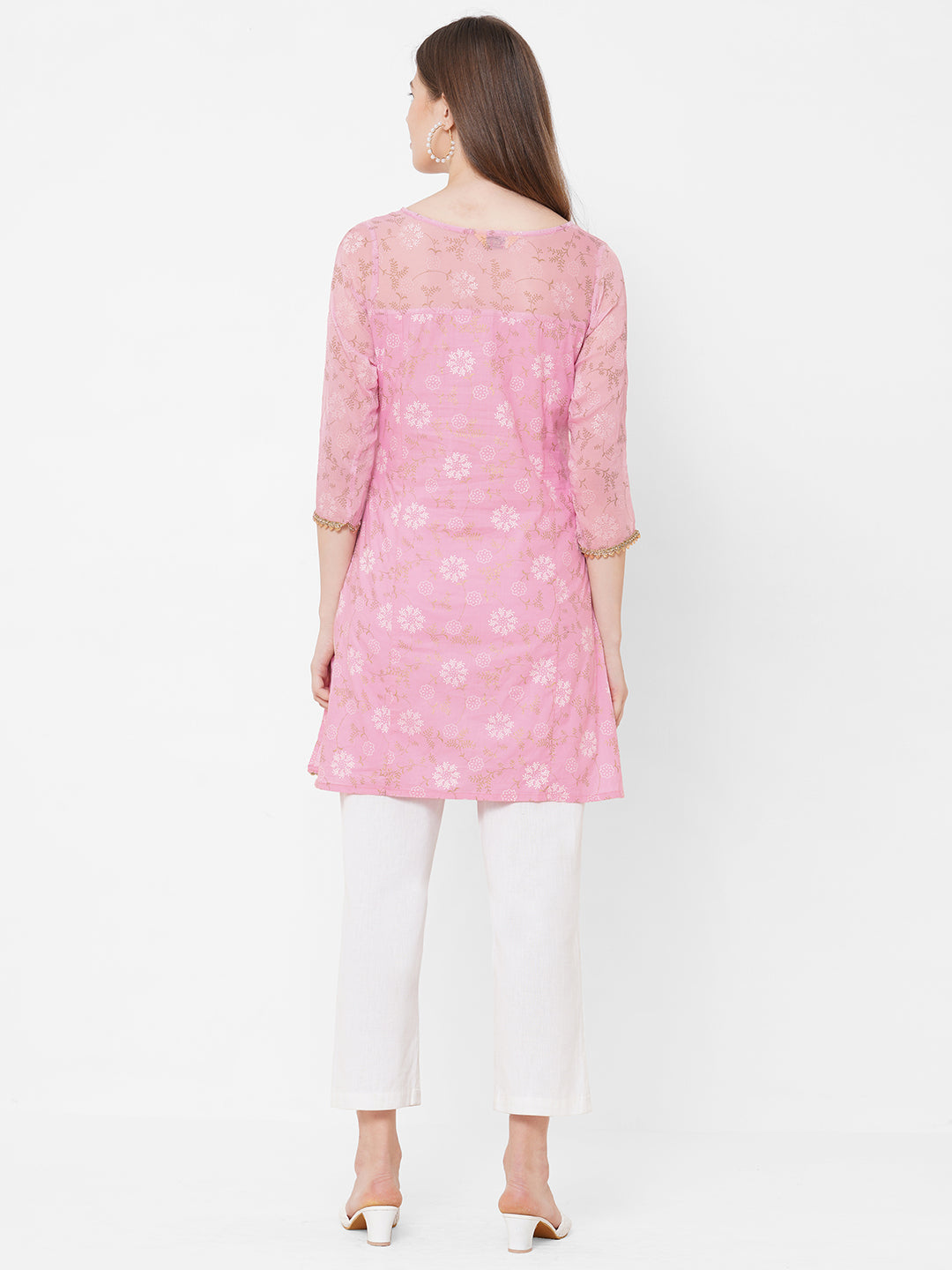 Vedic Apparel's Pink Short Kurta.