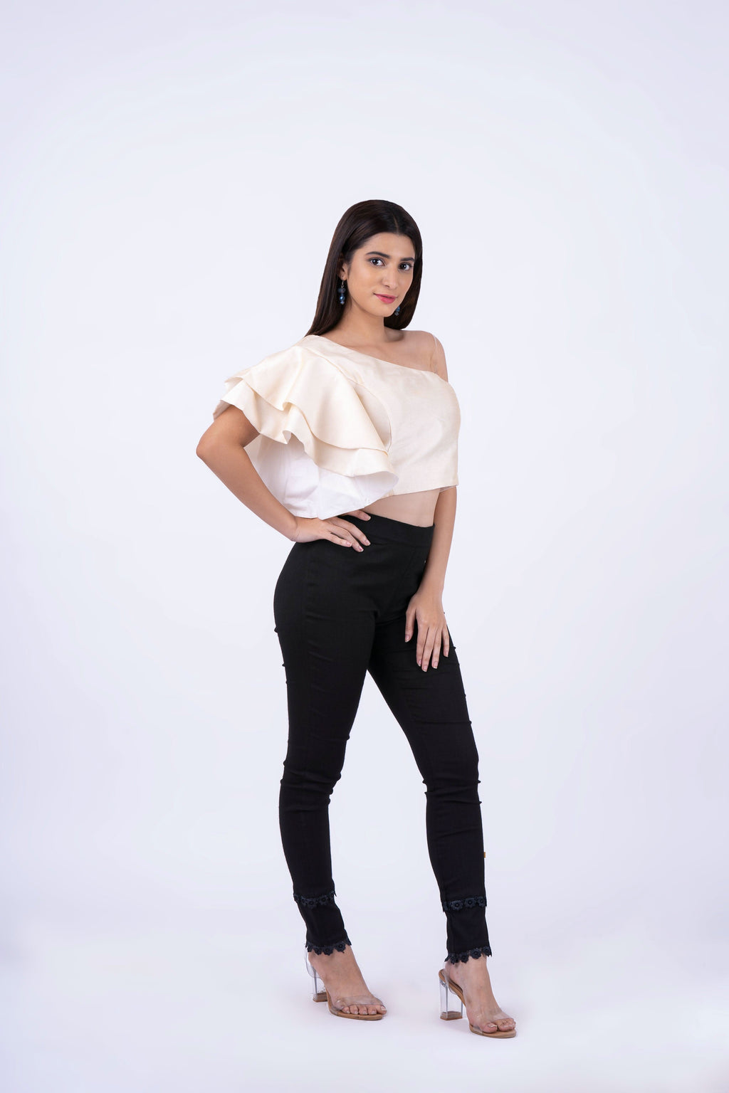 Vedic Black Solid Straight Pant - Vedic Apparel Private Limited