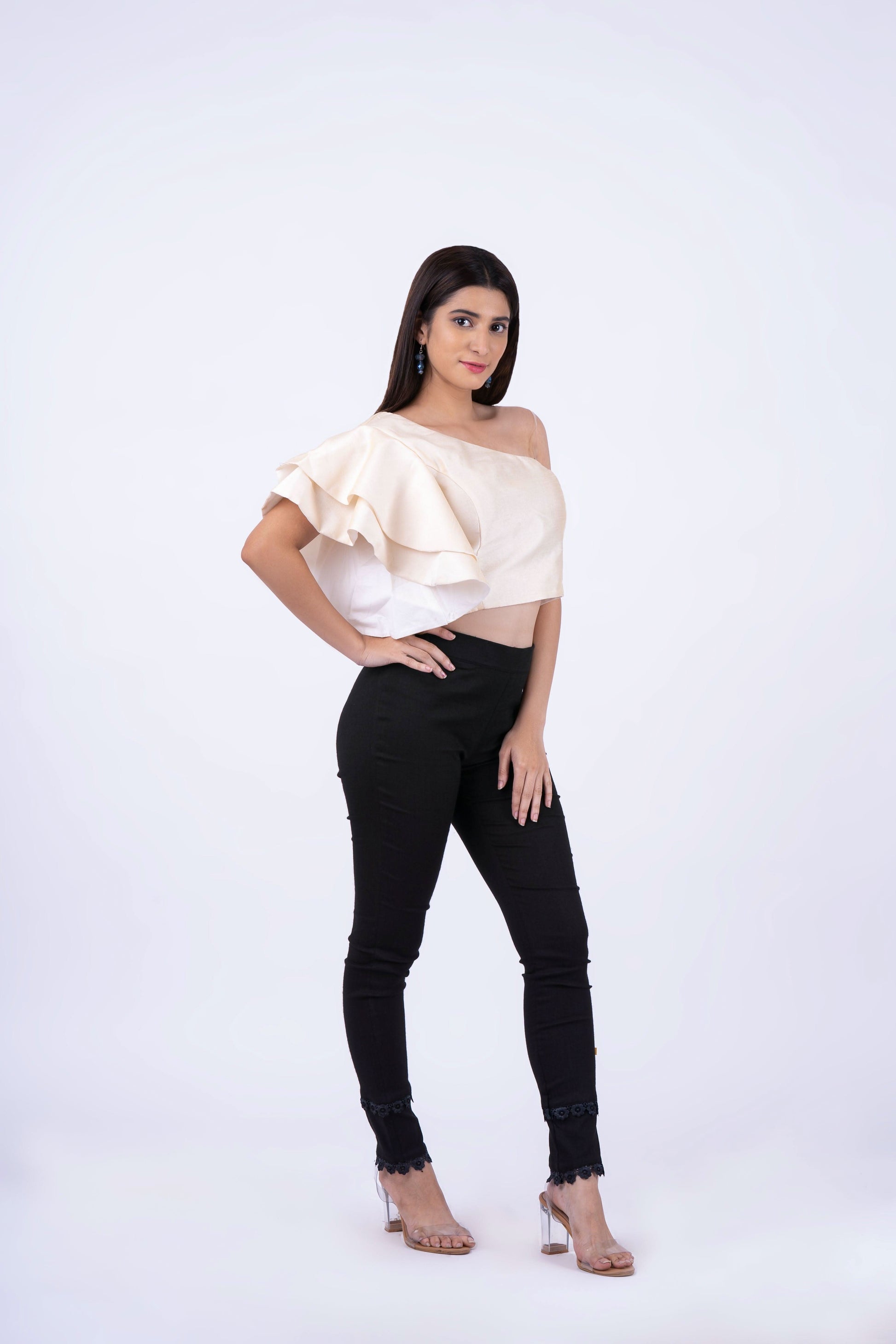 Vedic Black Solid Straight Pant - Vedic Apparel Private Limited