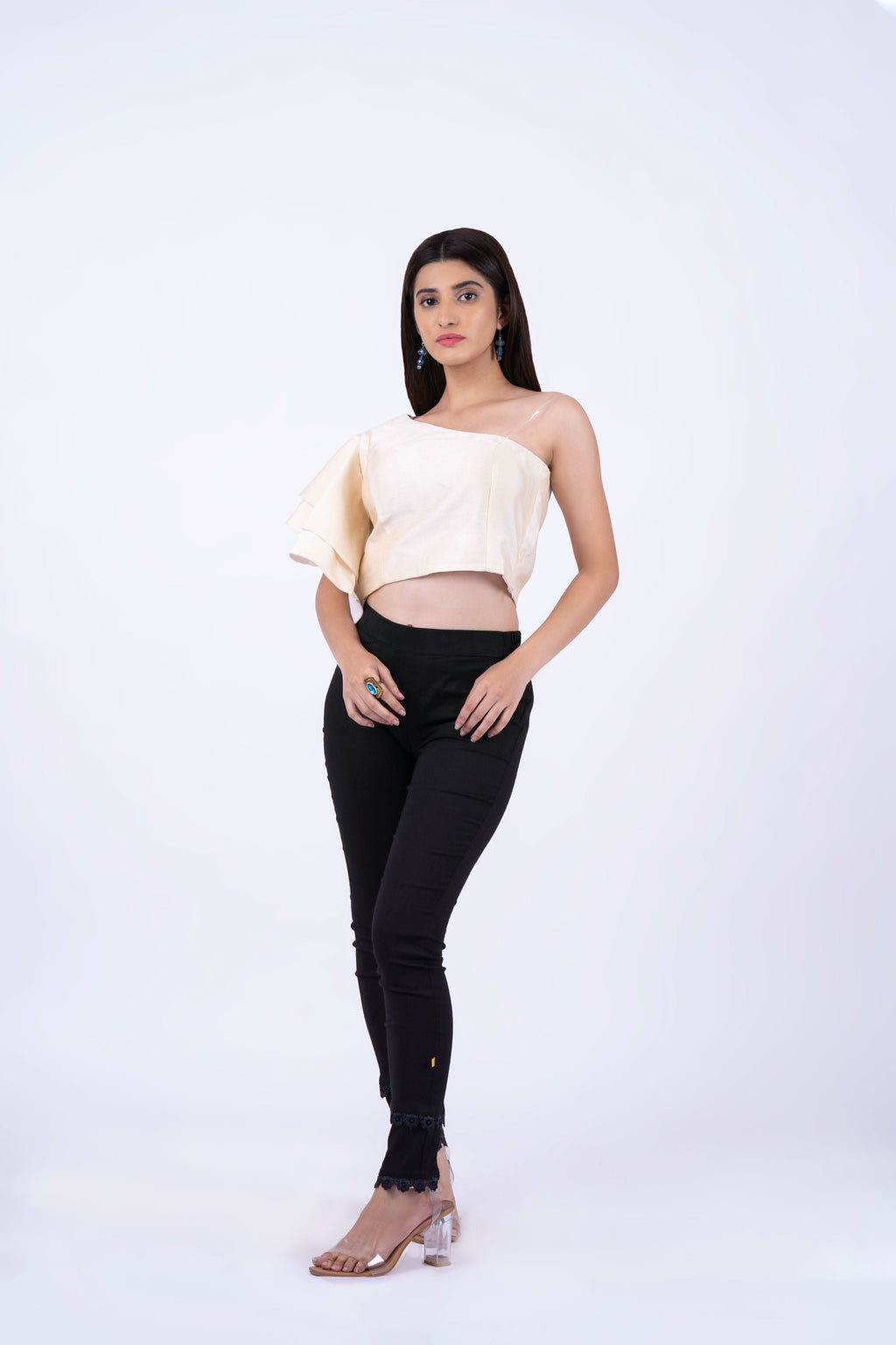 Vedic Black Solid Straight Pant - Vedic Apparel Private Limited