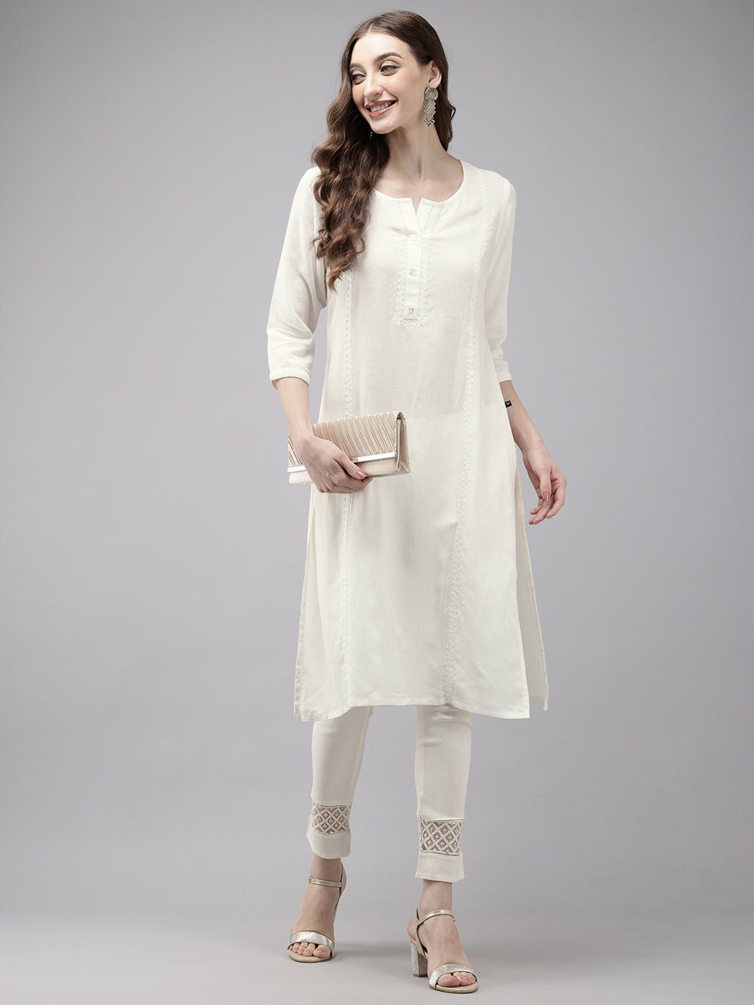 Vedic Women Embroidered Straight Kurta