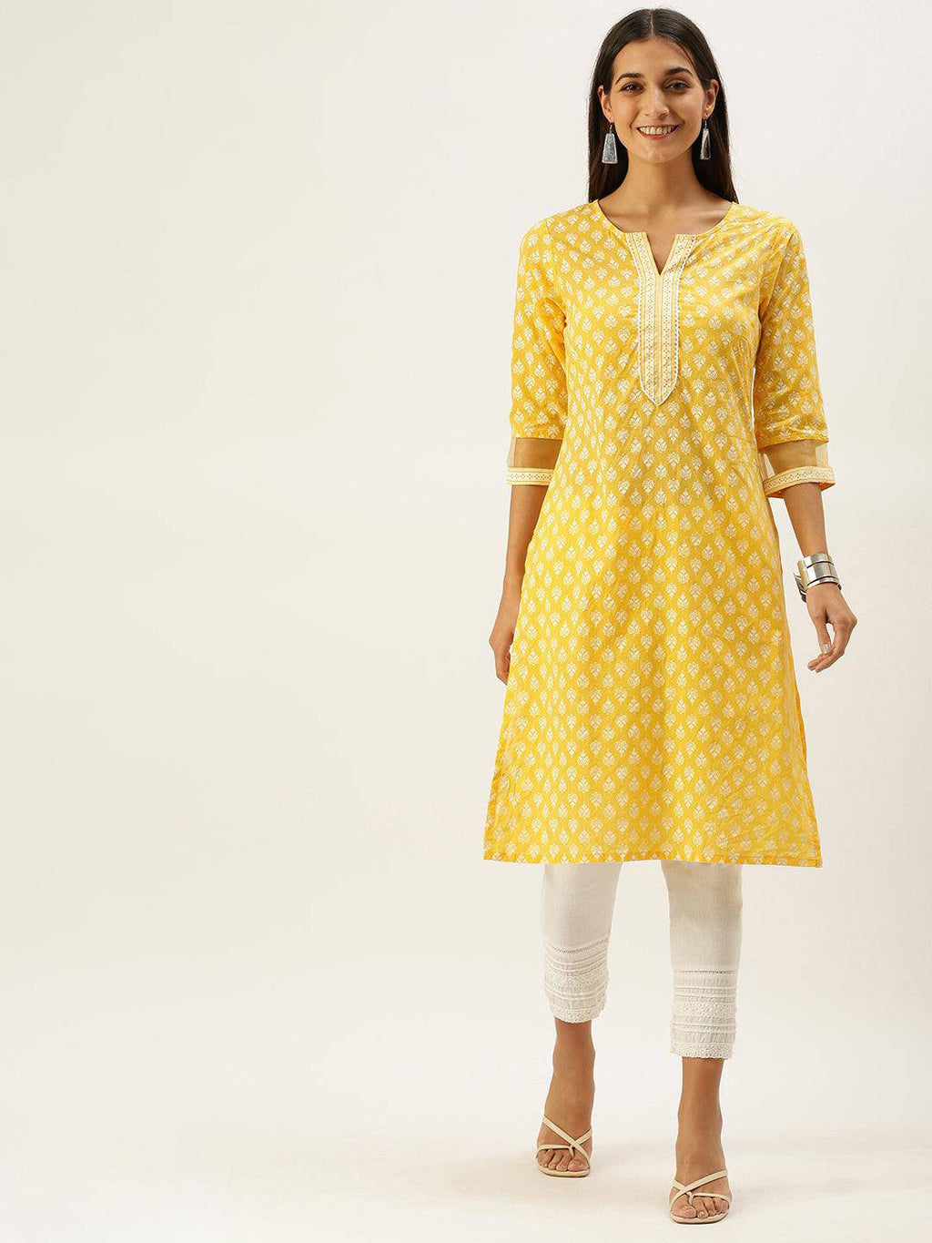 Vedic Apparel  embroidered straight kurta - Vedic Apparel Private Limited