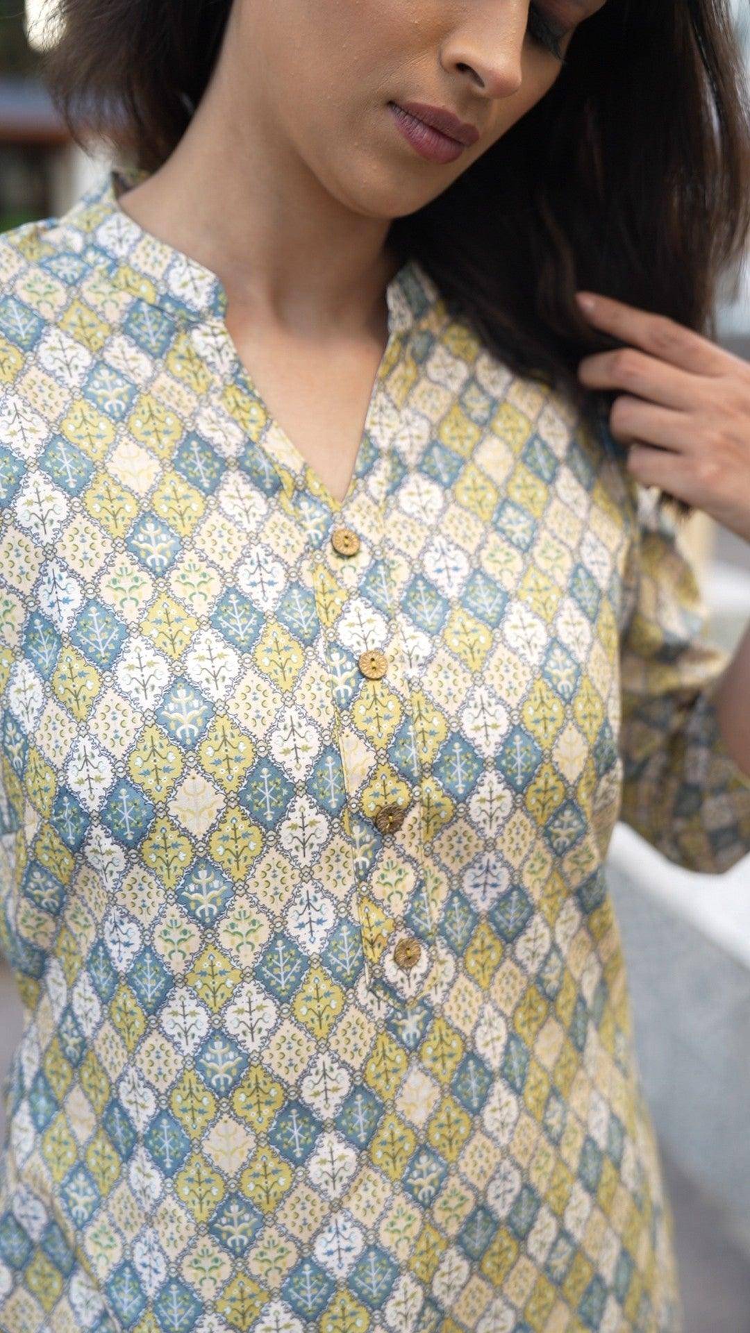 Vedic apparel printed straight kurta - Vedic Apparel Private Limited