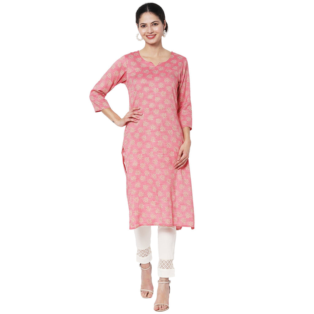 Vedic Women Cotton Floral Printed Kurta - Vedic Apparel Private Limited