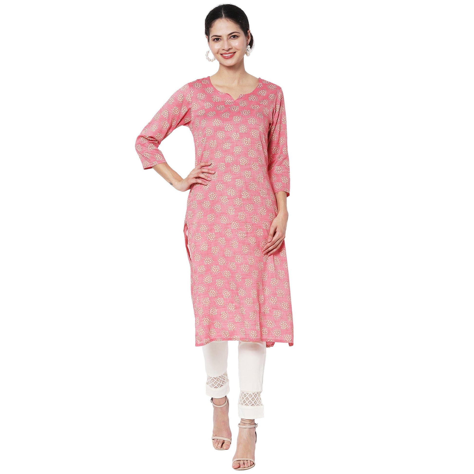 Vedic Women Cotton Floral Printed Kurta - Vedic Apparel Private Limited