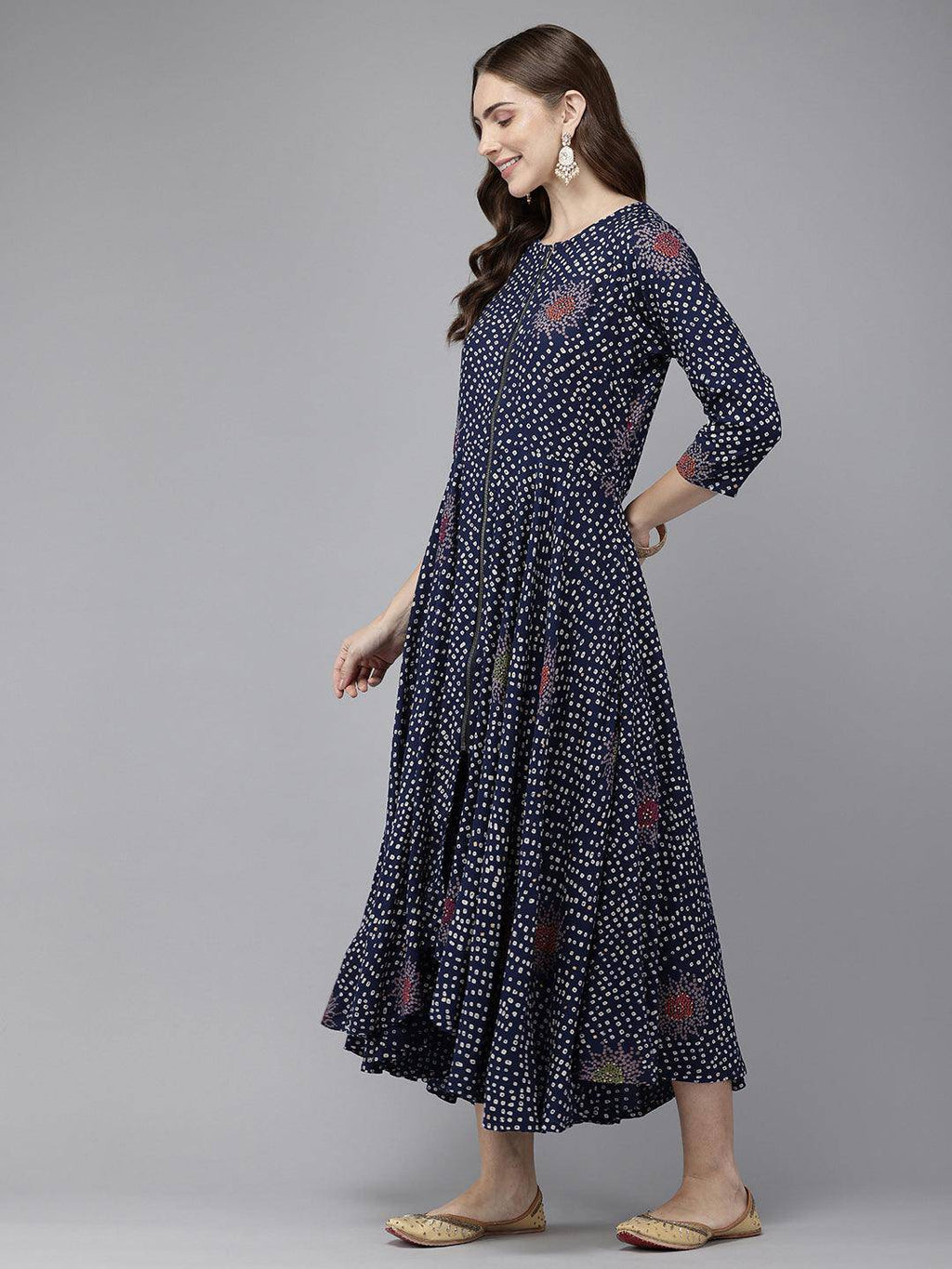 Vedic Women All Over Print  Gown - Vedic Apparel Private Limited