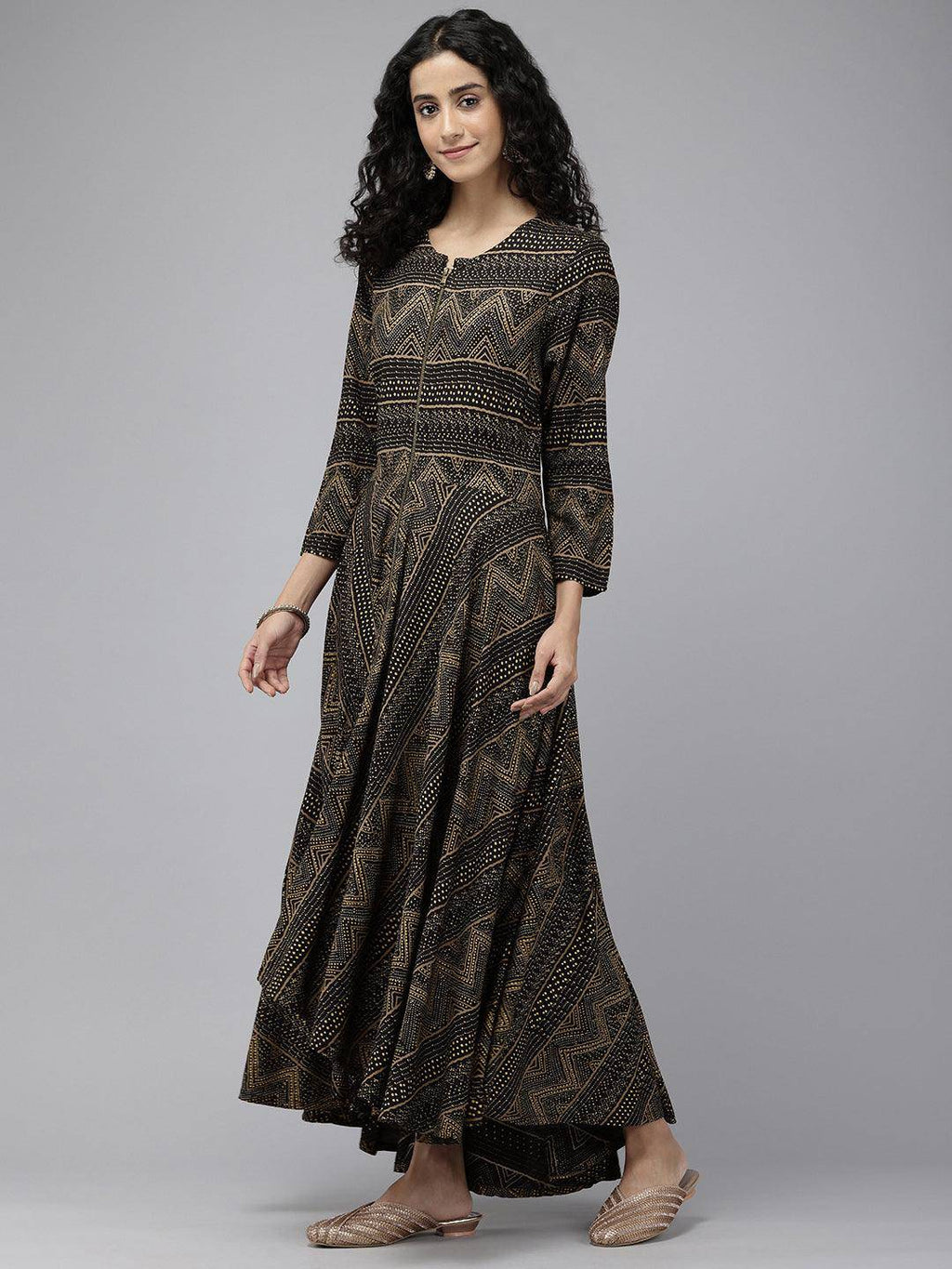Vedic Women All Over Print Gown - Vedic Apparel Private Limited