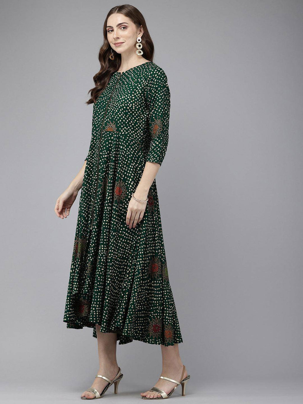 Vedic Women All Over Print  Gown - Vedic Apparel Private Limited