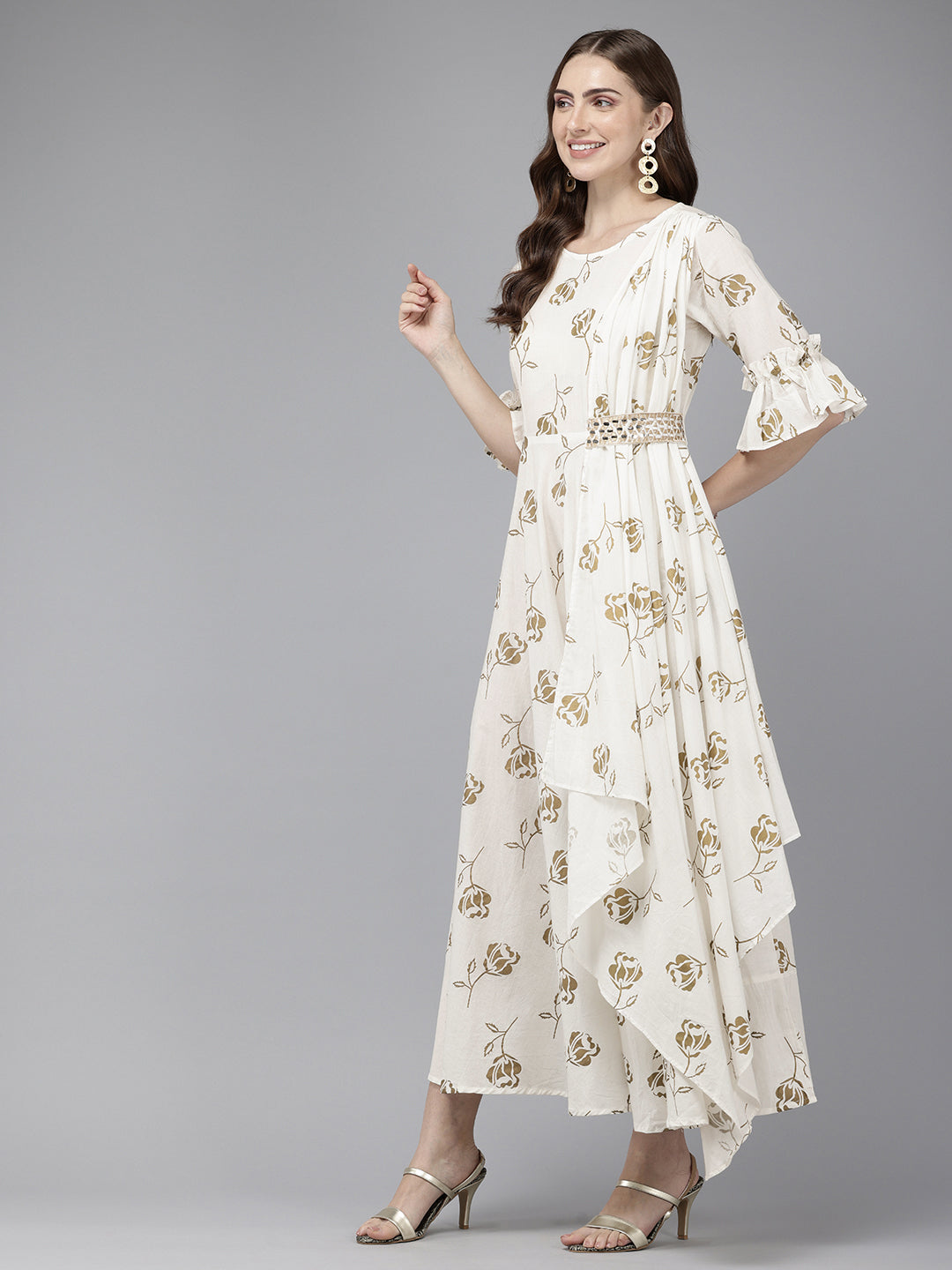 Vedic Women All Over Print  Anarkali Dress