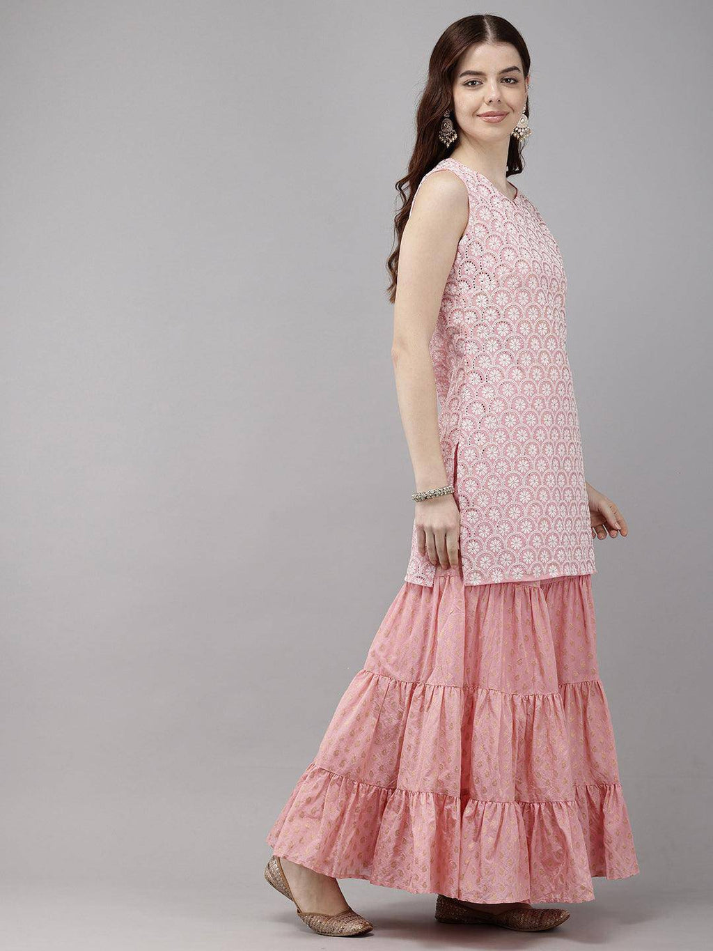 Vedic Women Kurta Sharara Dupatta - Vedic Apparel Private Limited