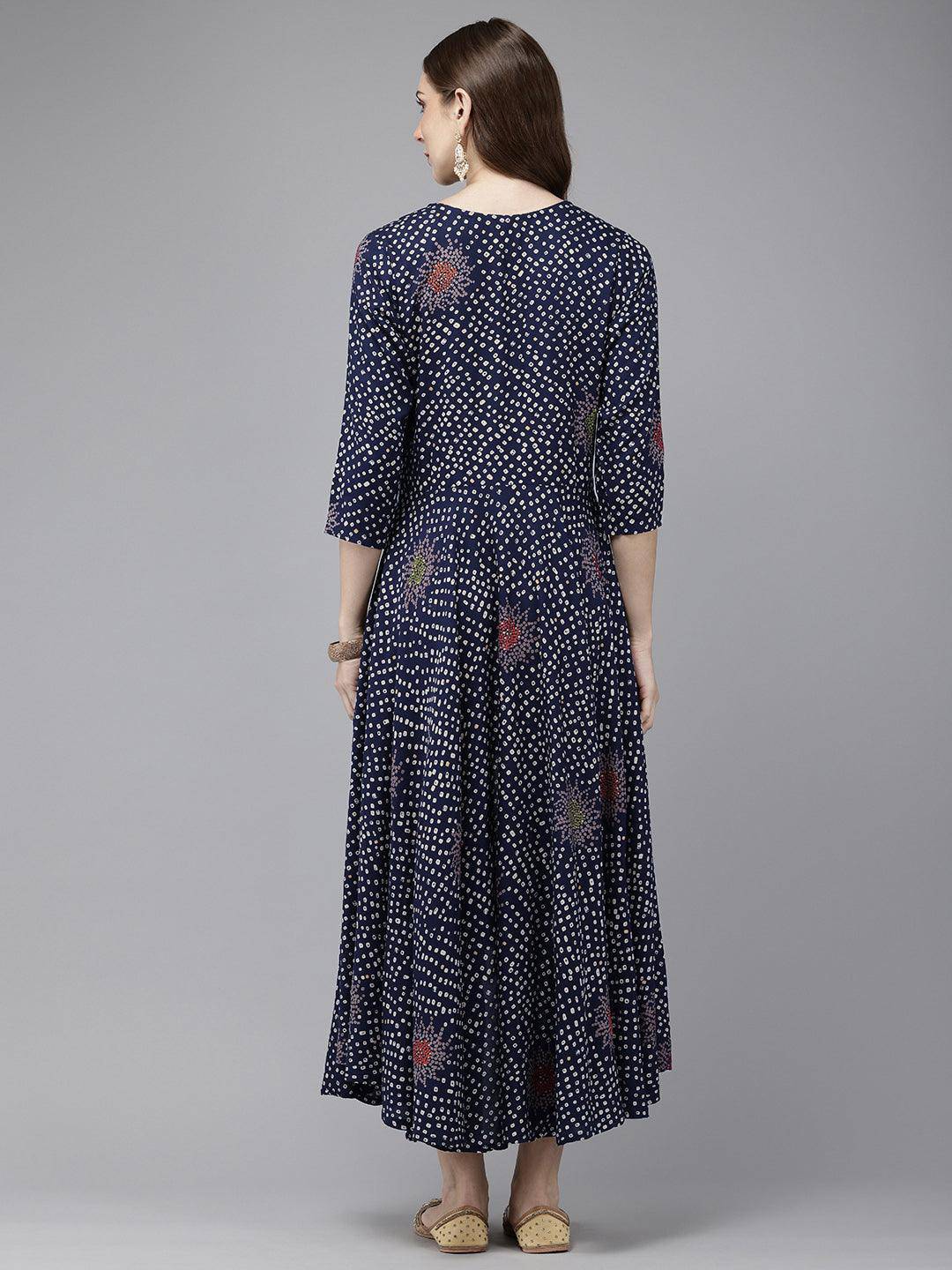 Vedic Women All Over Print  Gown - Vedic Apparel Private Limited