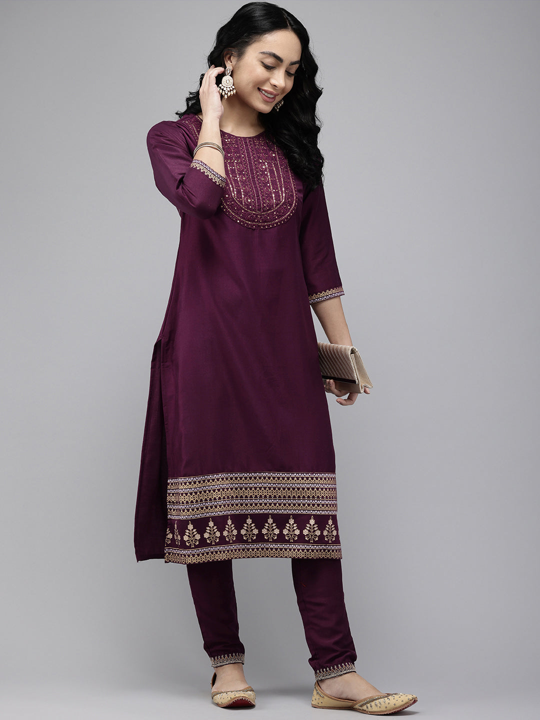 Vedic Women Embroidery Straight Medium Kurta