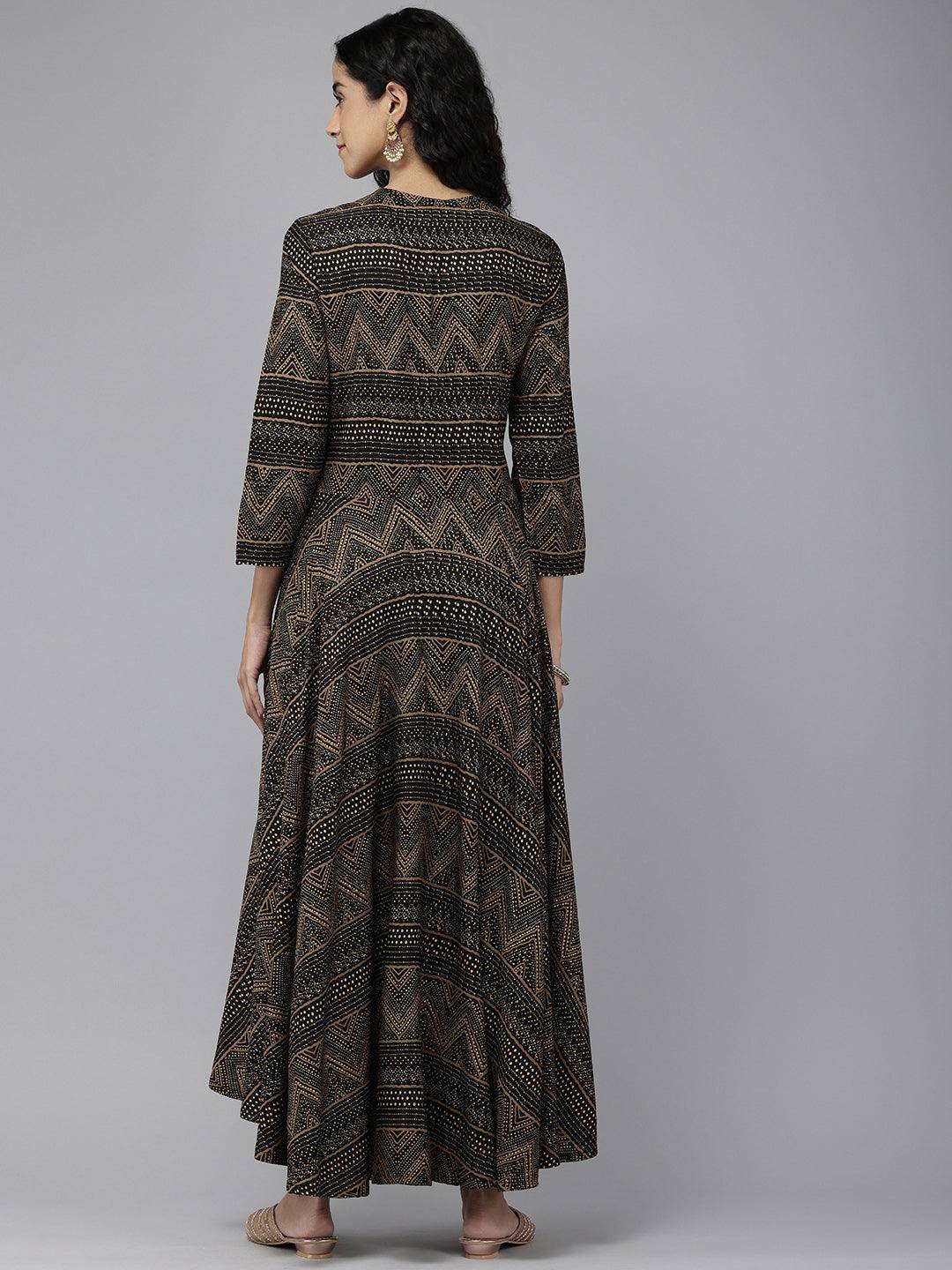 Vedic Women All Over Print Gown - Vedic Apparel Private Limited