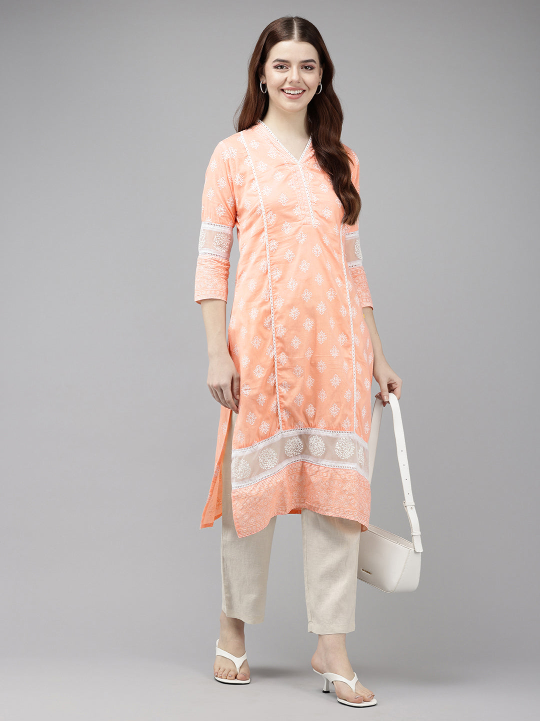 Vedic Women Printed Straight Kurta