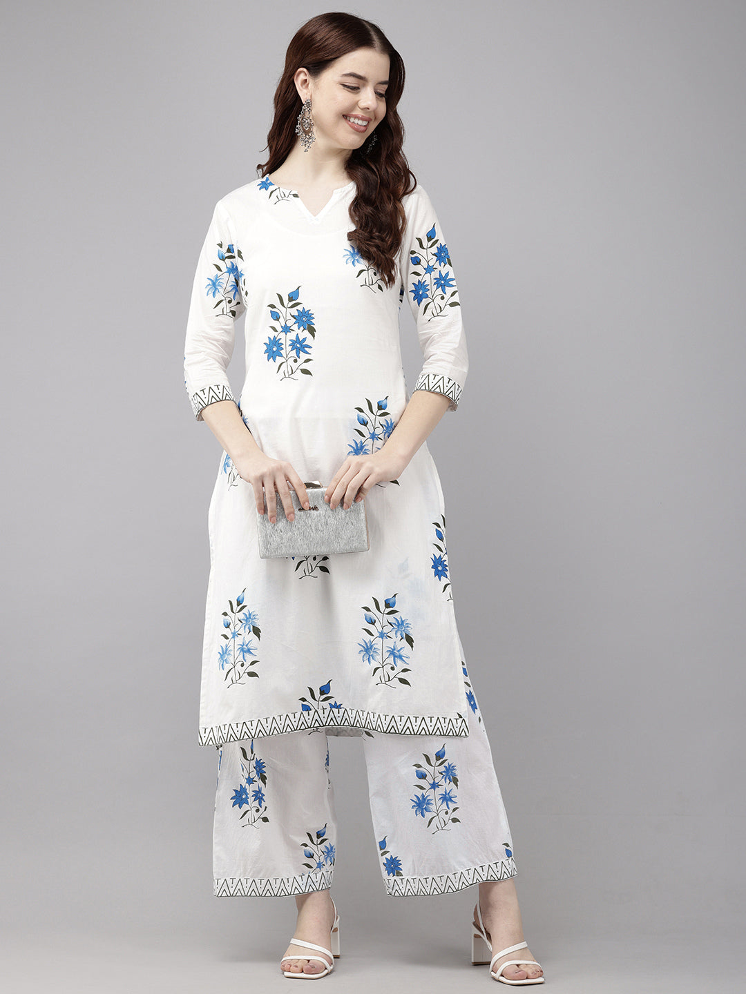 Vedic Women Straight Medium Kurta Plazoo - Vedic Apparel Private Limited