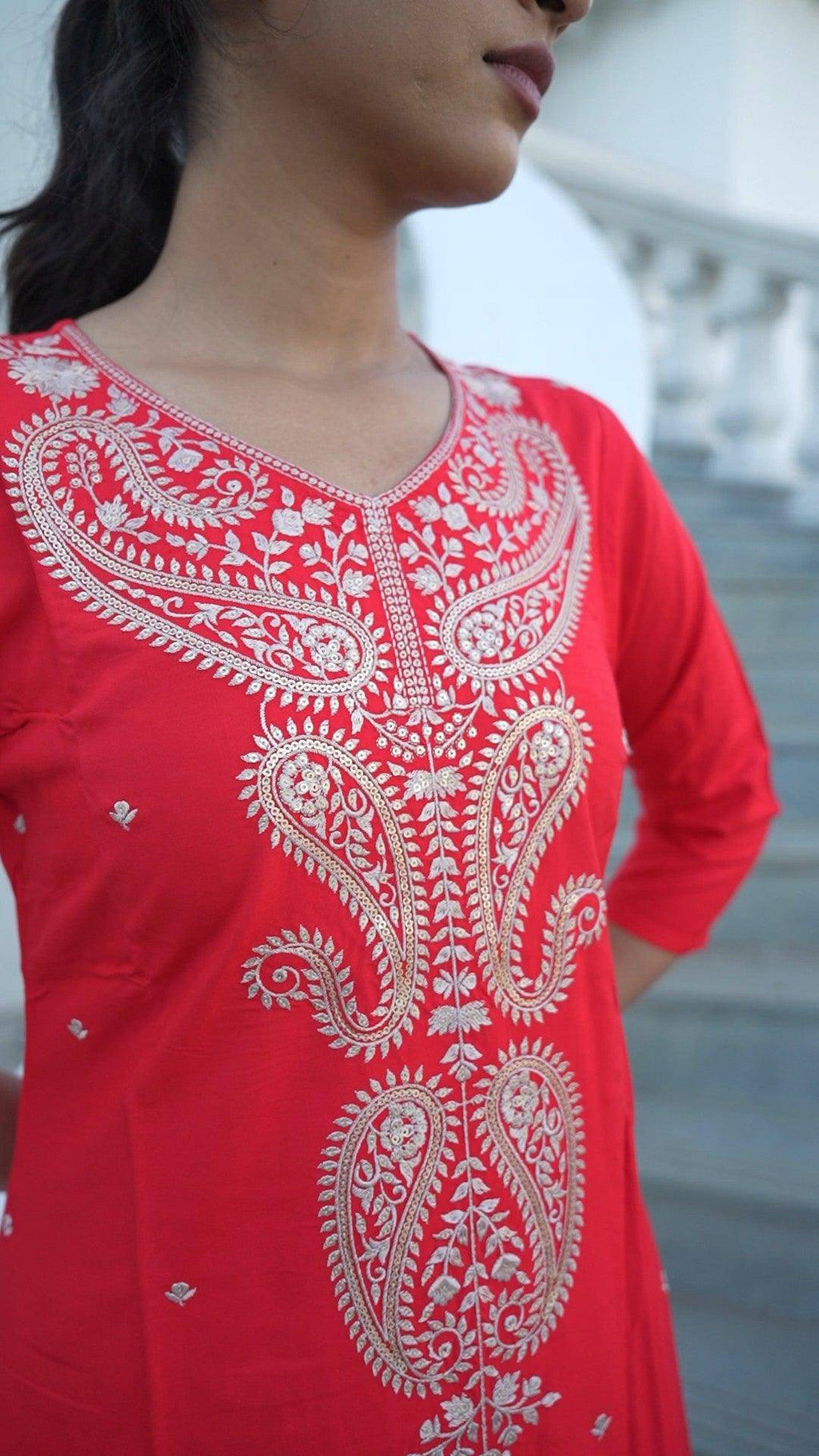 Vedic Apparel Straight kurta and pant set - Vedic Apparel Private Limited