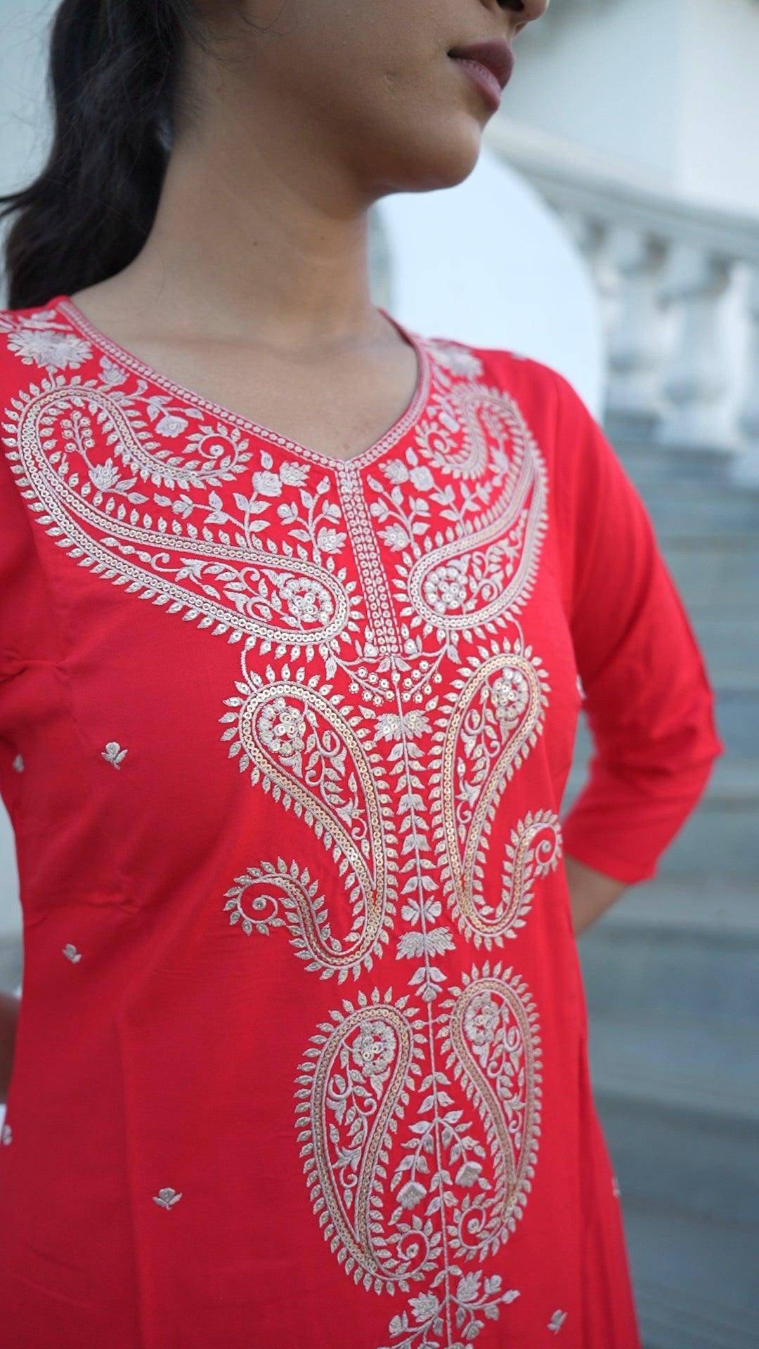 Vedic Apparel Straight kurta and pant set - Vedic Apparel Private Limited